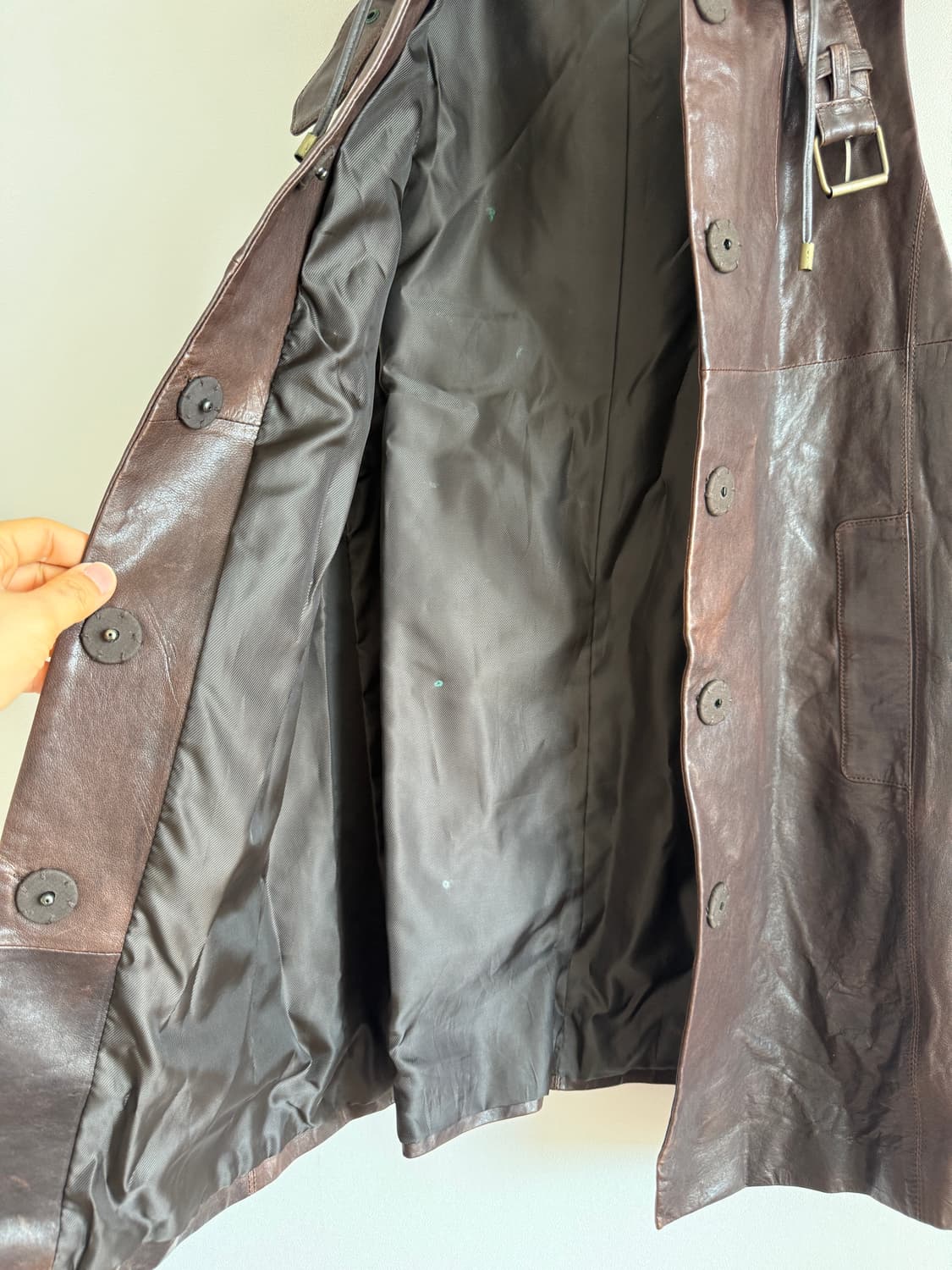 Pre owned 램스킨 후드 롱 베스트 상품이미지7