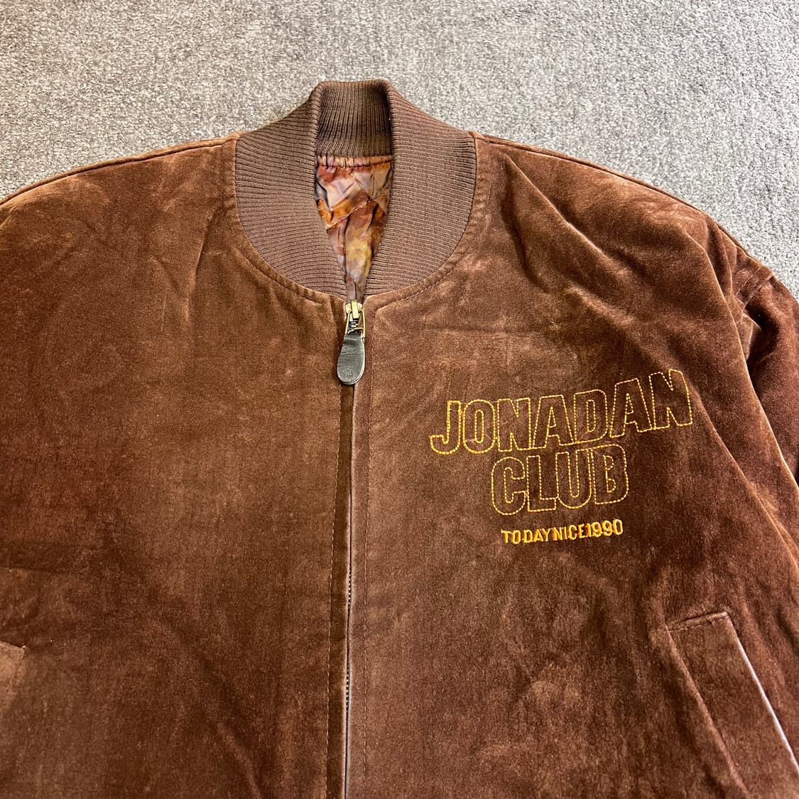 JONADAN CLUB 벨벳 봄버 자켓 상품이미지2