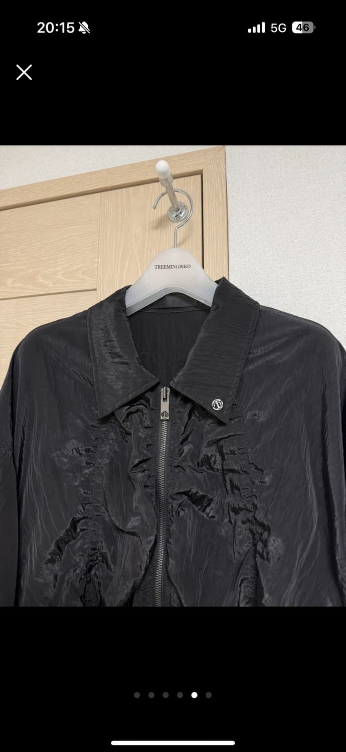 트리밍버드 Airy Sheer Shirring Jumper Black 상품이미지5