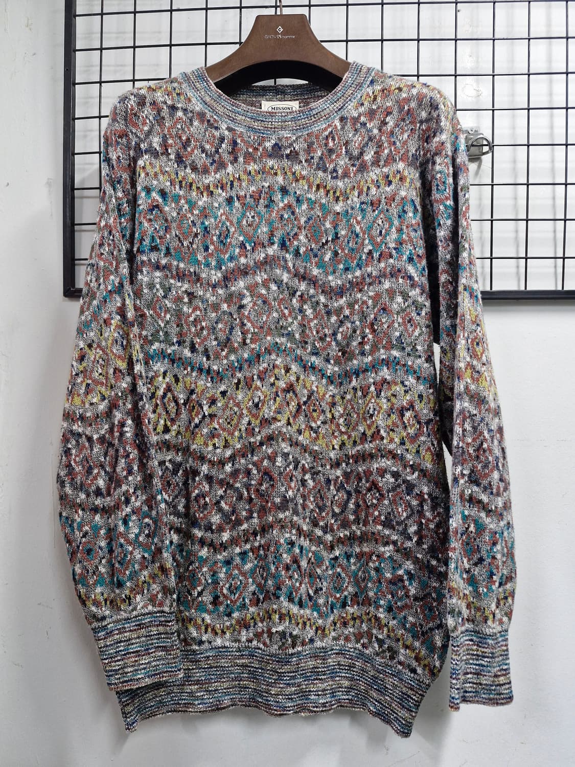 110XXL 미쏘니 패턴 니트 스웨터. 상품이미지1