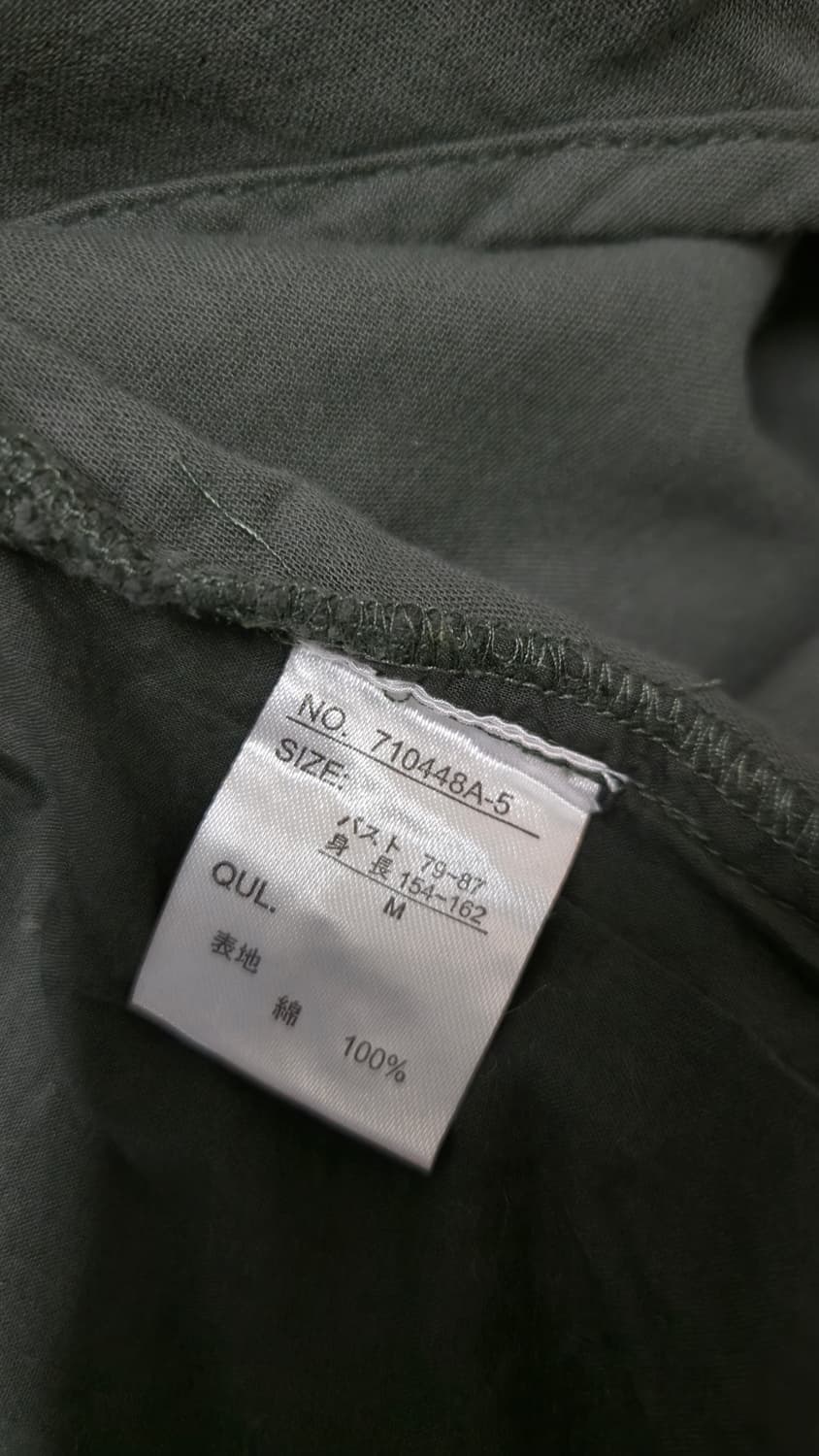 코튼 레이스 튜닉 원피스 M 차콜 그레이 나시 핀턱 상품이미지4