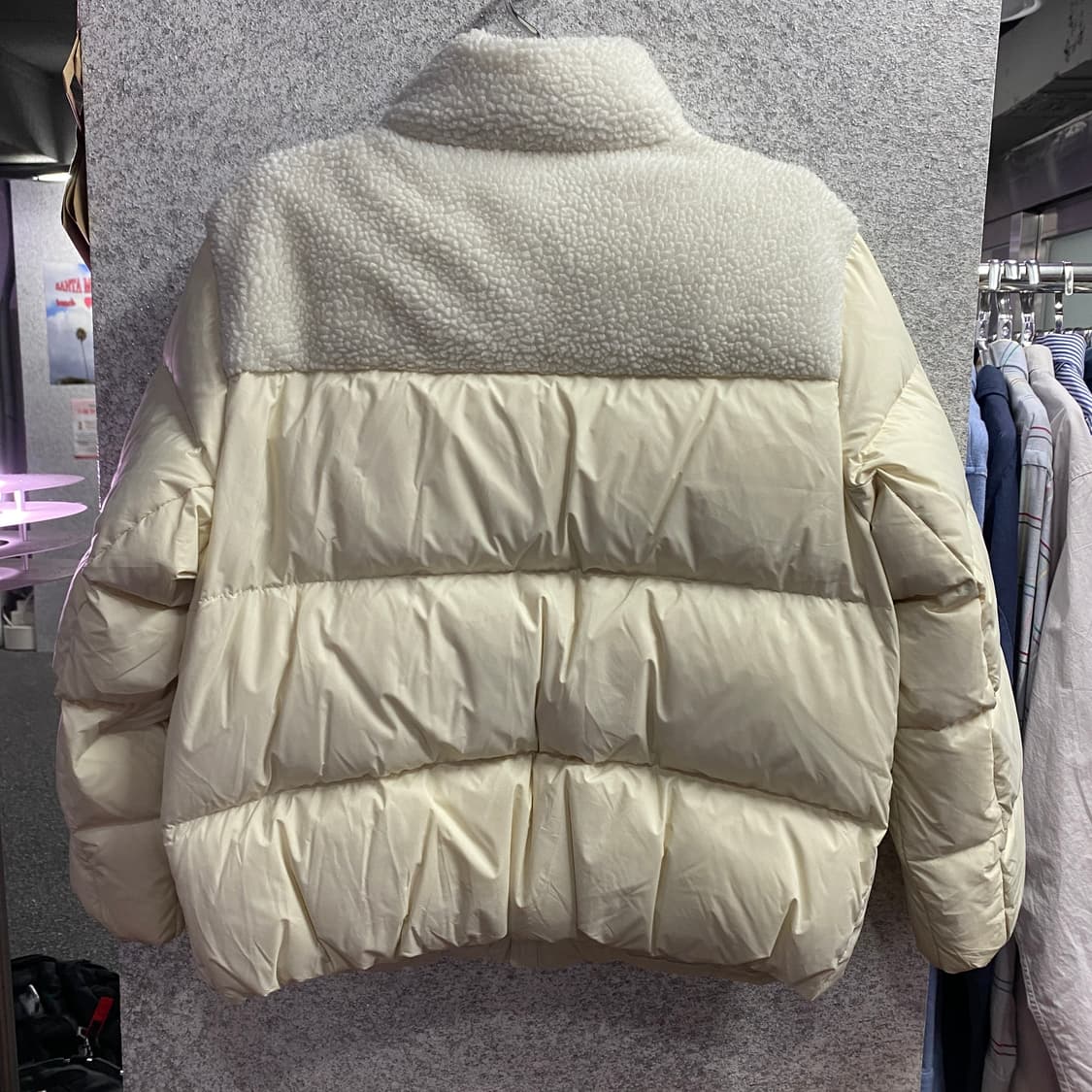 MLB 하프쉐르파 나일론 크림 패딩 B3451 상품이미지6