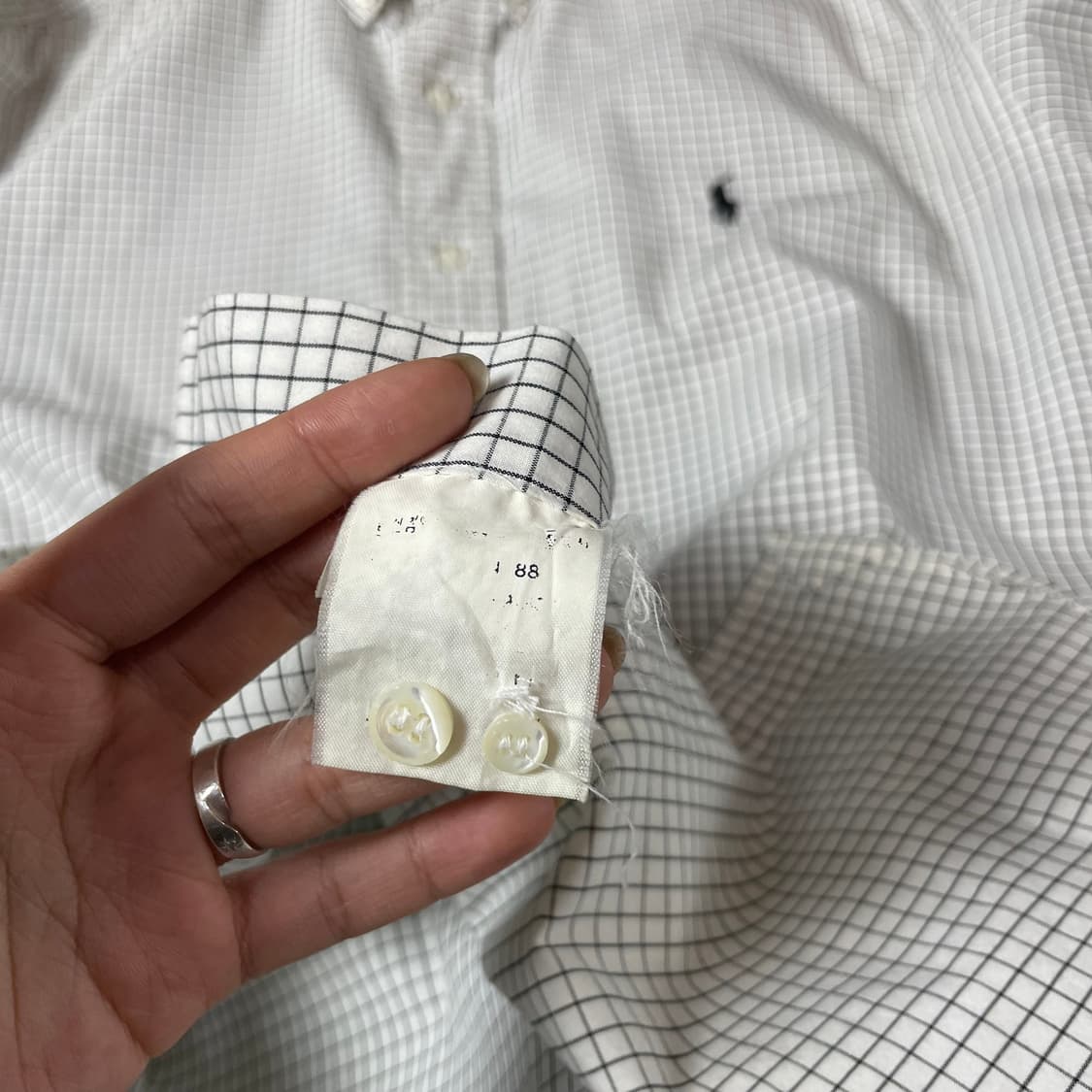 폴로랄프로렌 블랙 화이트 깅엄체크 긴팔 셔츠 44-88 상품이미지5