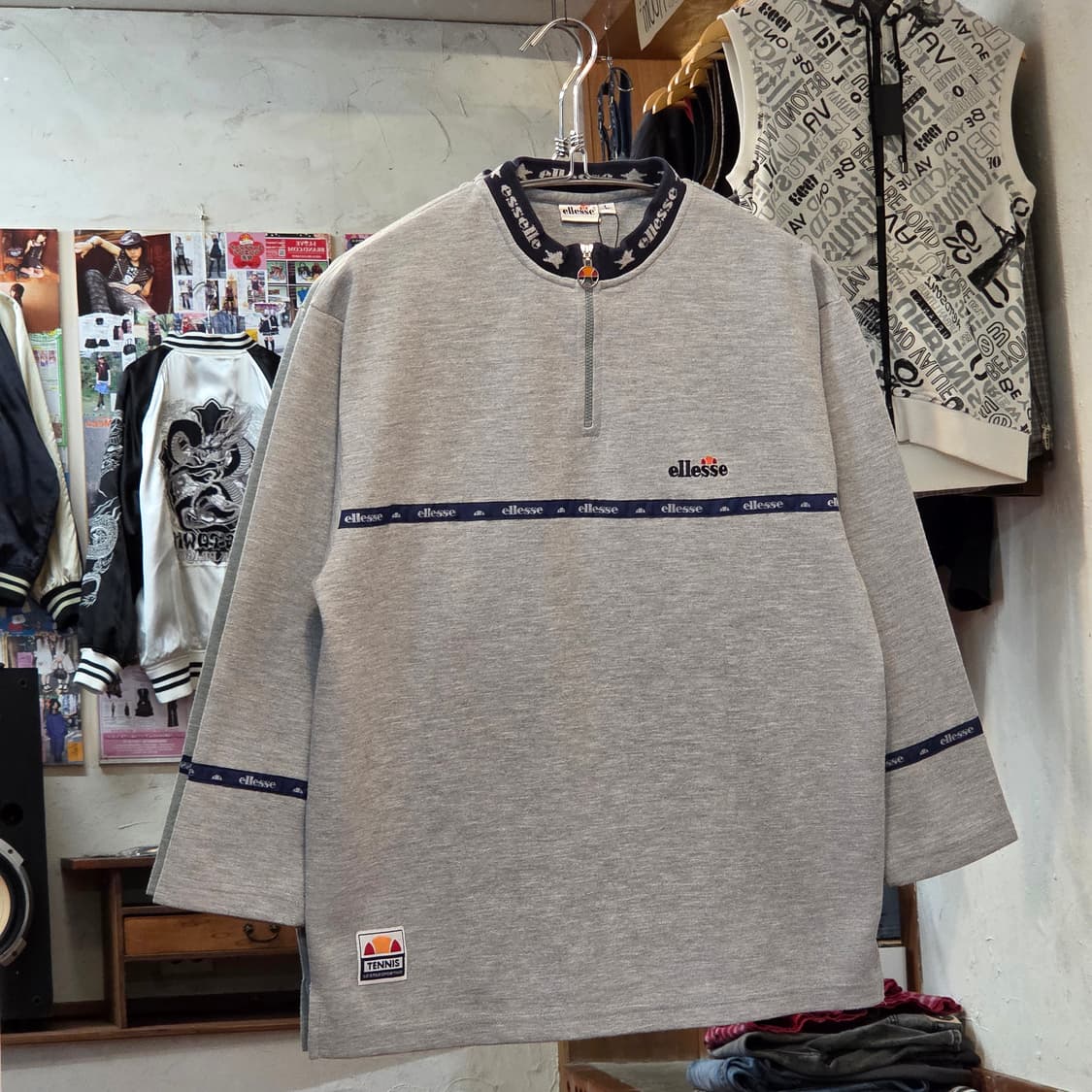 엘레쎄 그레이 반집업 7부 롱슬리브 상품이미지1