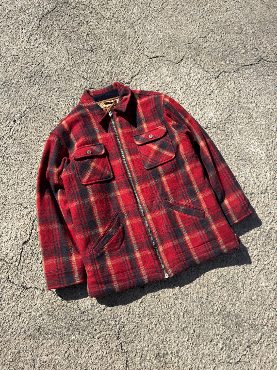 00's GAP 플란넬 양털 체크 집업자켓 B79 상품이미지1