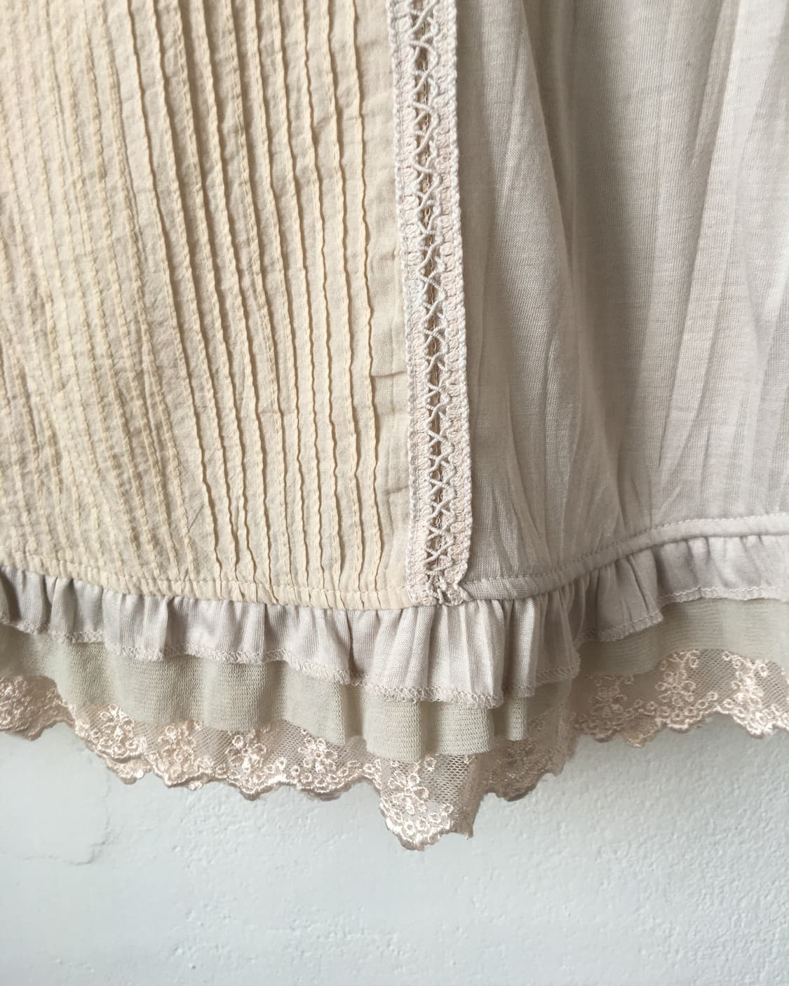 Lace point layered t shirt 상품이미지5