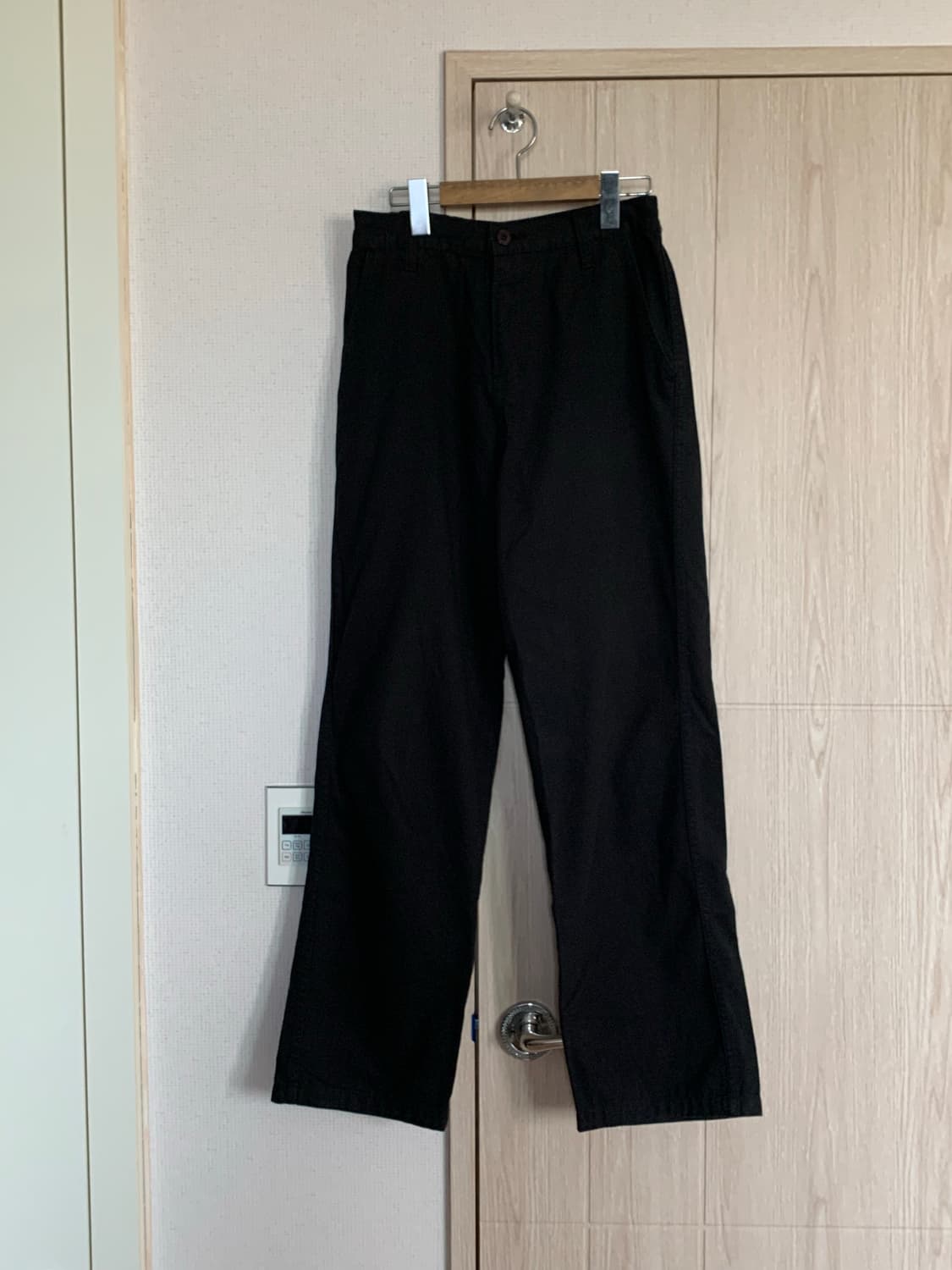 블랙 면 팬츠 상품이미지1