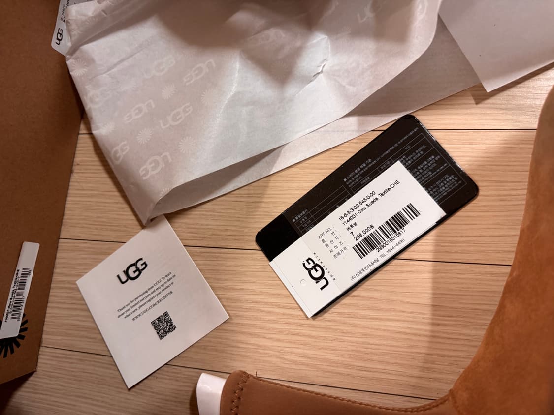 US 7 풀박 새상품 정품 어그 네오프렌 플랫폼 클래식 디퍼 부츠 미니 상품이미지7