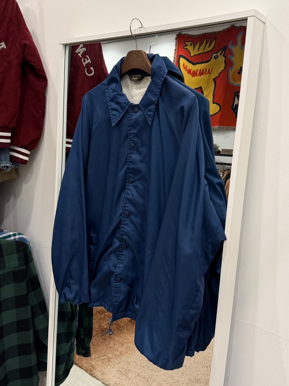 80-90s Sears 시어스 빈티지 새틴 코치 자켓 상품이미지1