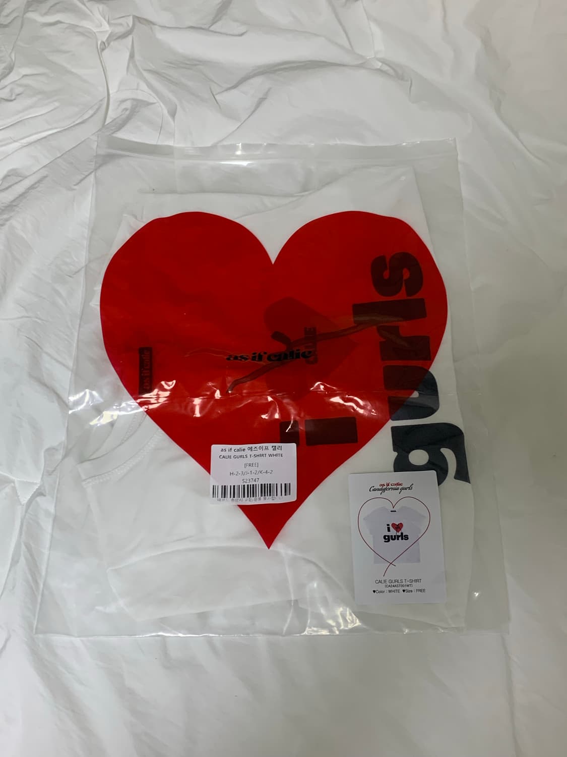 에즈이프캘리 캘리 걸즈 티셔츠 화이트 Calie gutls t-shirt 상품이미지2