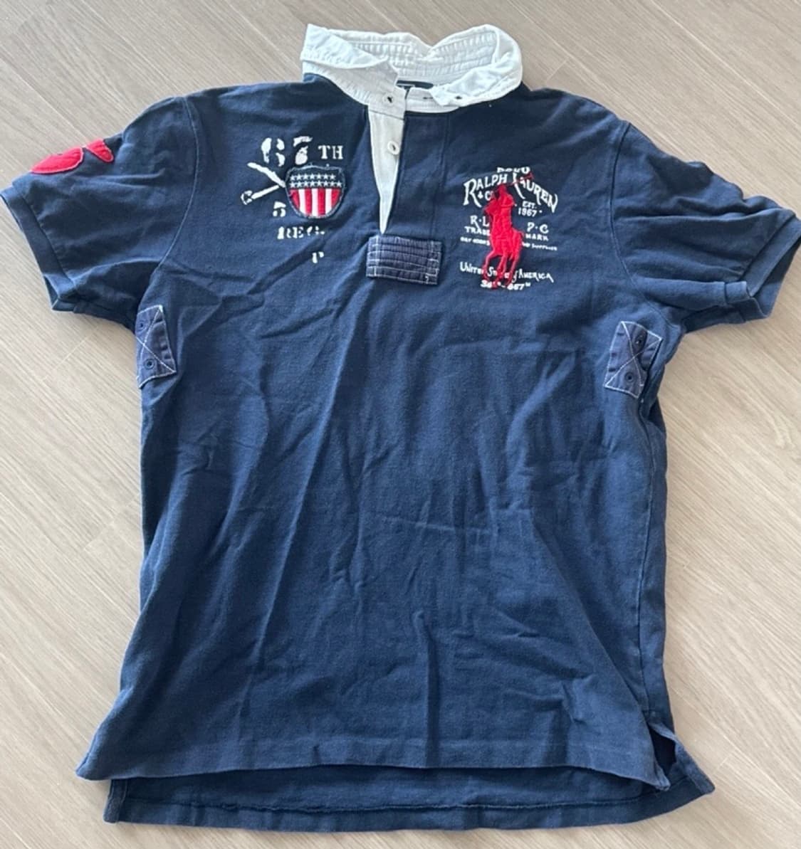 폴로 랄프로렌 네이비 반팔 럭비티 상품이미지1