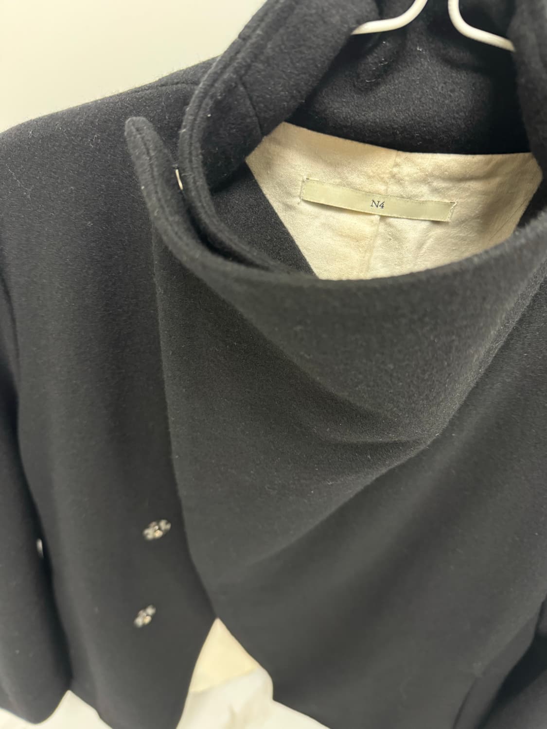 N4 비대칭 랩 코트 자켓 상품이미지1