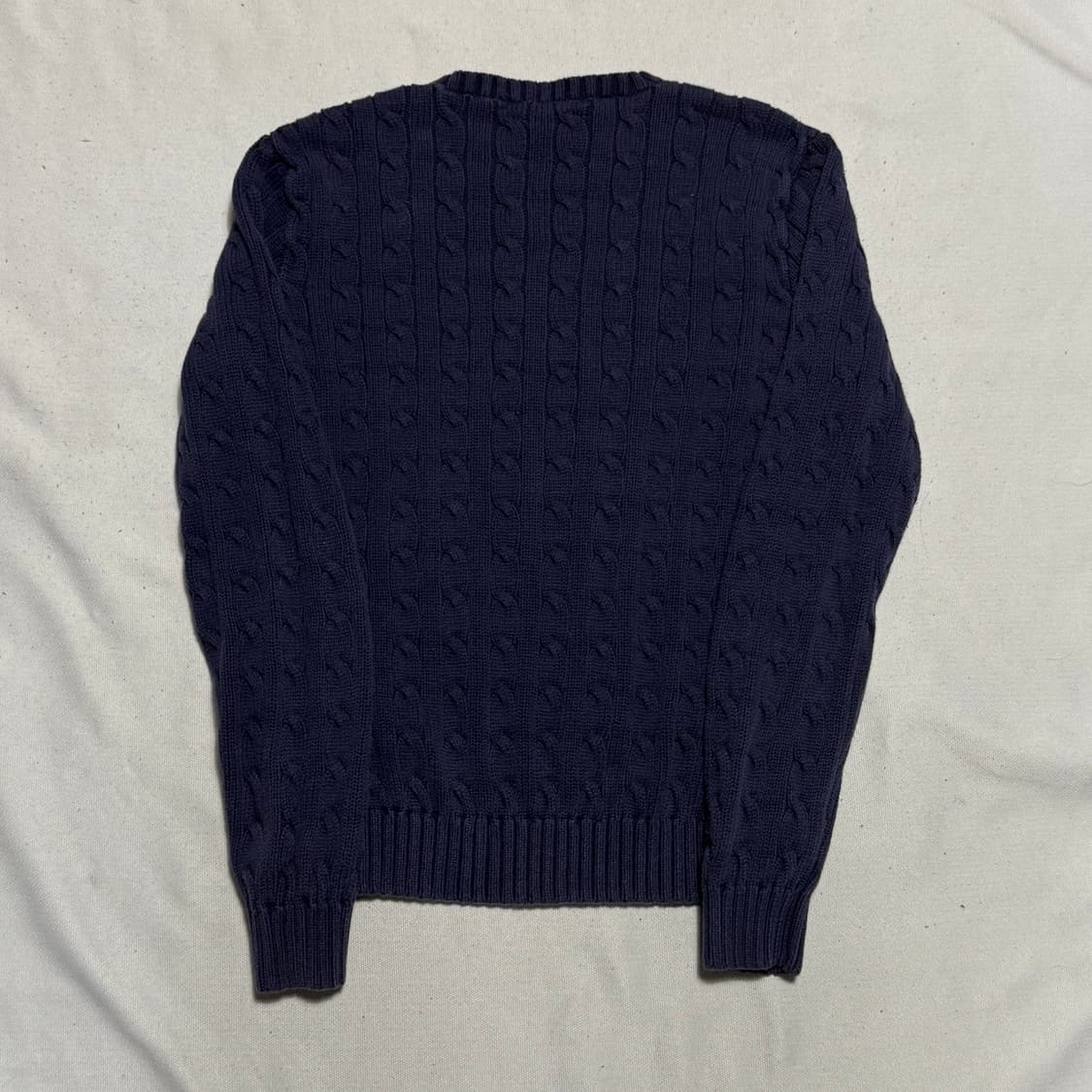 L 폴로랄프로렌 여성용 네이비 케이블 니트 상품이미지3