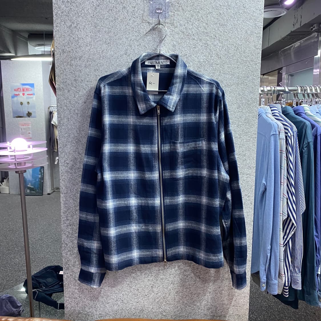 파르티멘토 플란넬 체크셔츠 집업 자켓 B4519 상품이미지2