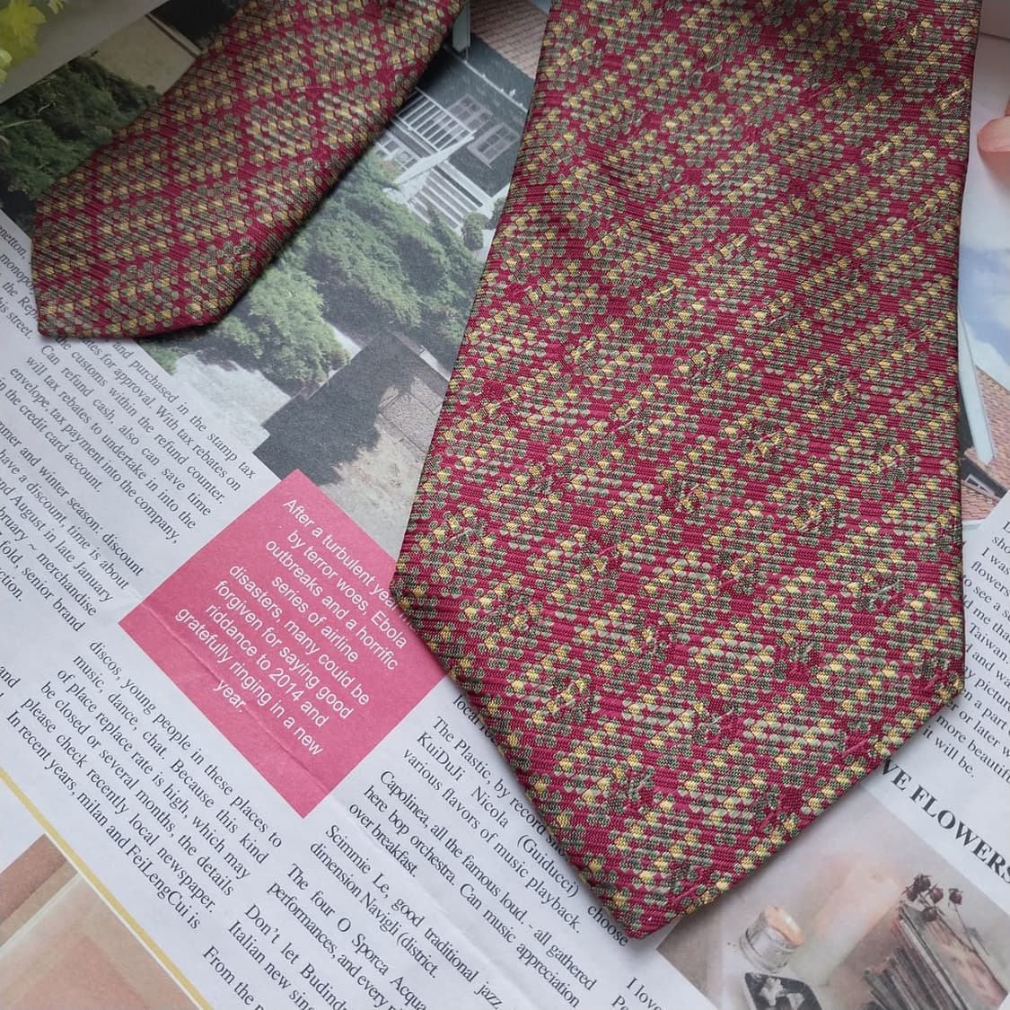 캘빈클라인 실크 브라운 체크 넥타이 9.5cm A+등급 K1278
 상품이미지3