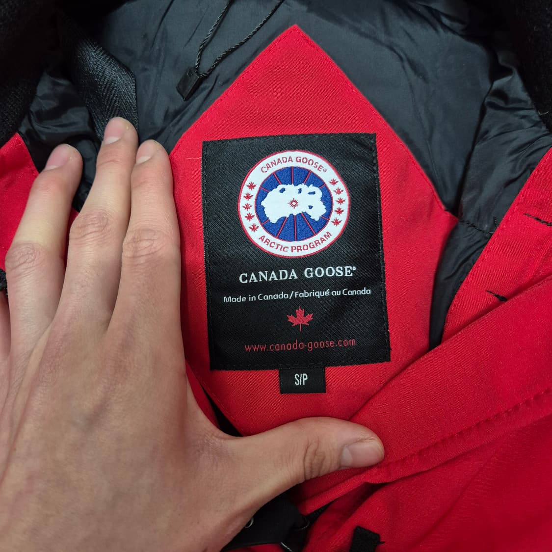 캐나다구스 여성 와펜 후드 롱패딩 점퍼 S(90) 상품이미지5