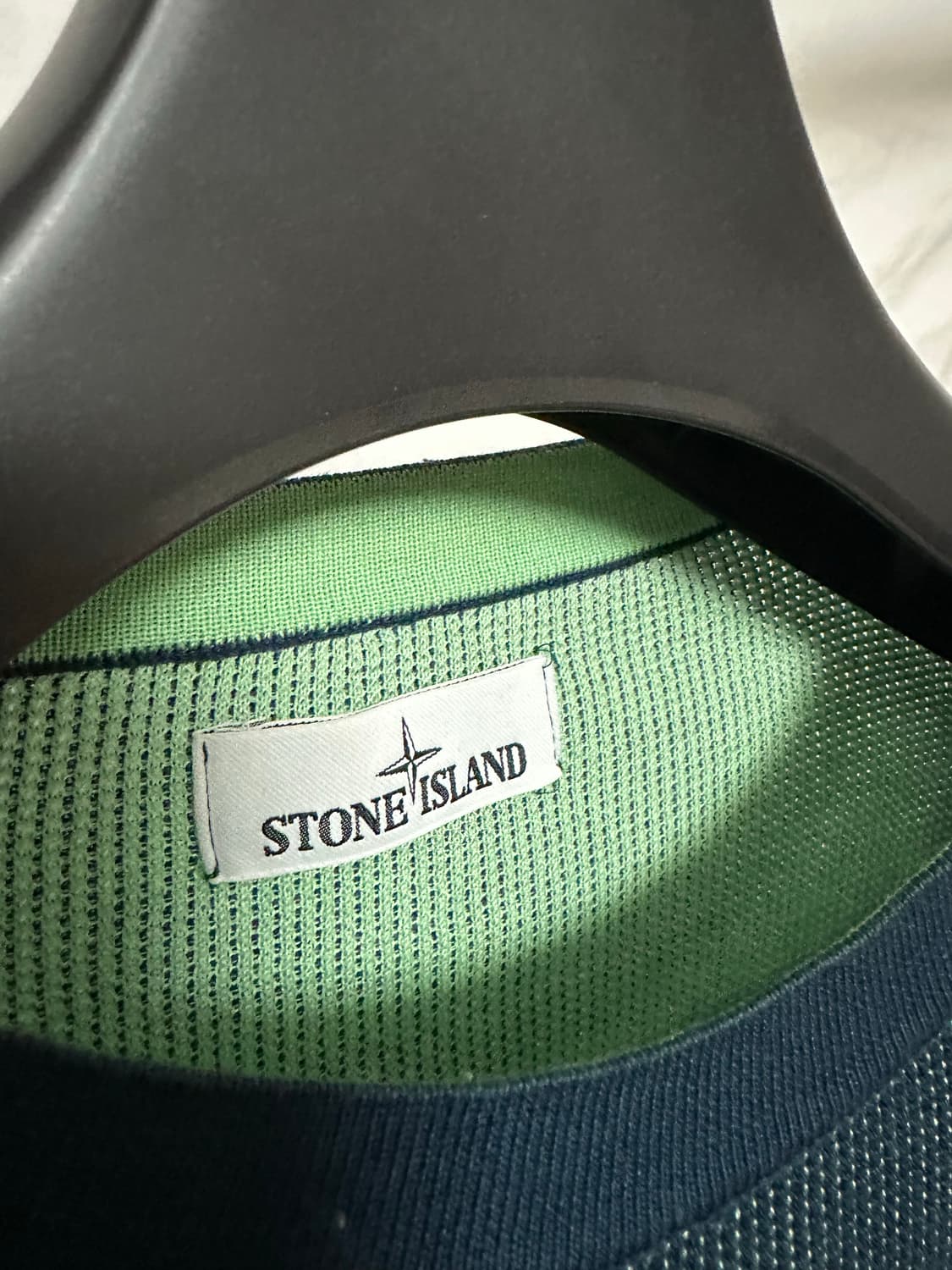 스톤아일랜드 와플 투톤 코튼 니트 (L) 상품이미지3