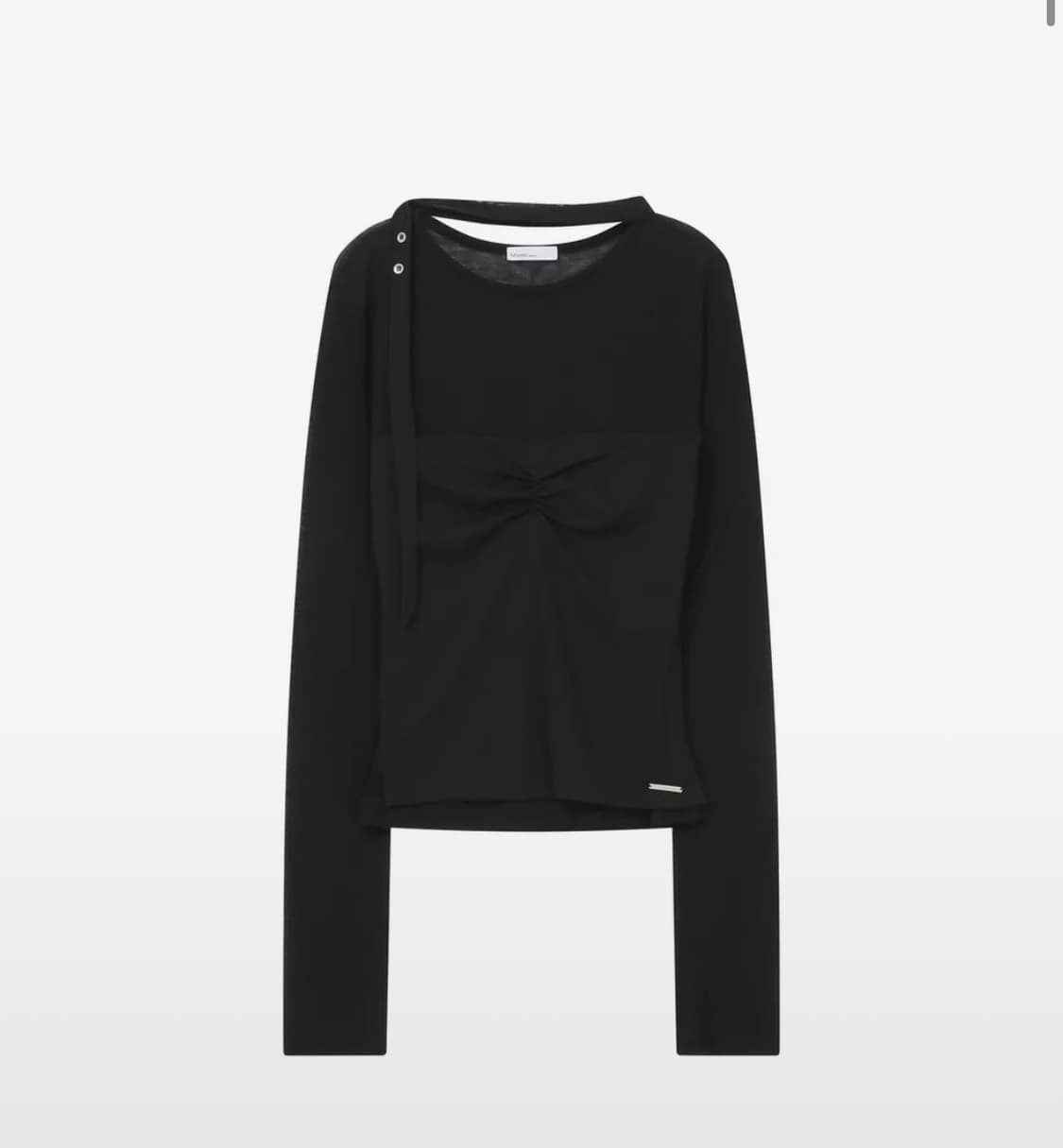 미세키서울 Sheer layered scarf long sleeves 상품이미지1