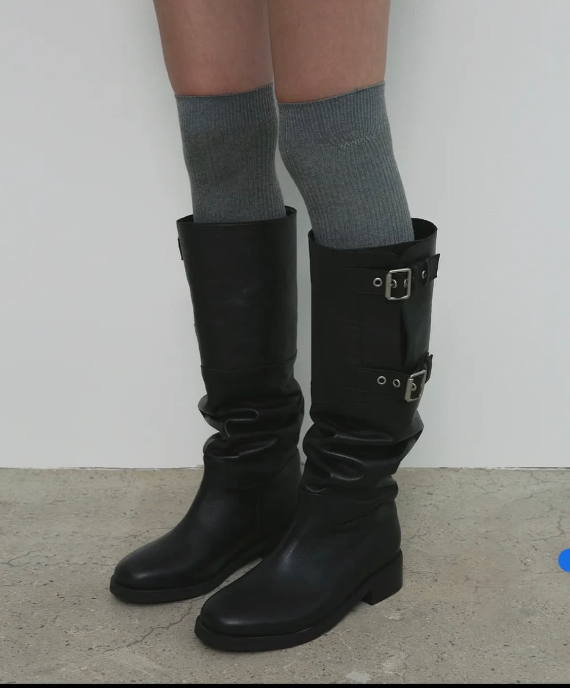 sandric 샌드릭 LEATHER BUCKLE LONG BOOTS 상품이미지1