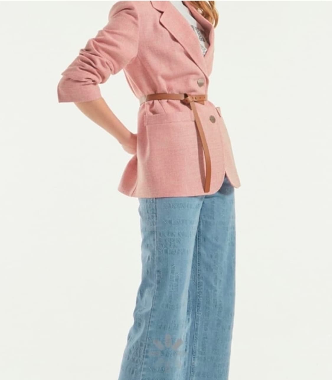 LANVIN 랑방 핑크 트위드 자켓 ~66 상품이미지1