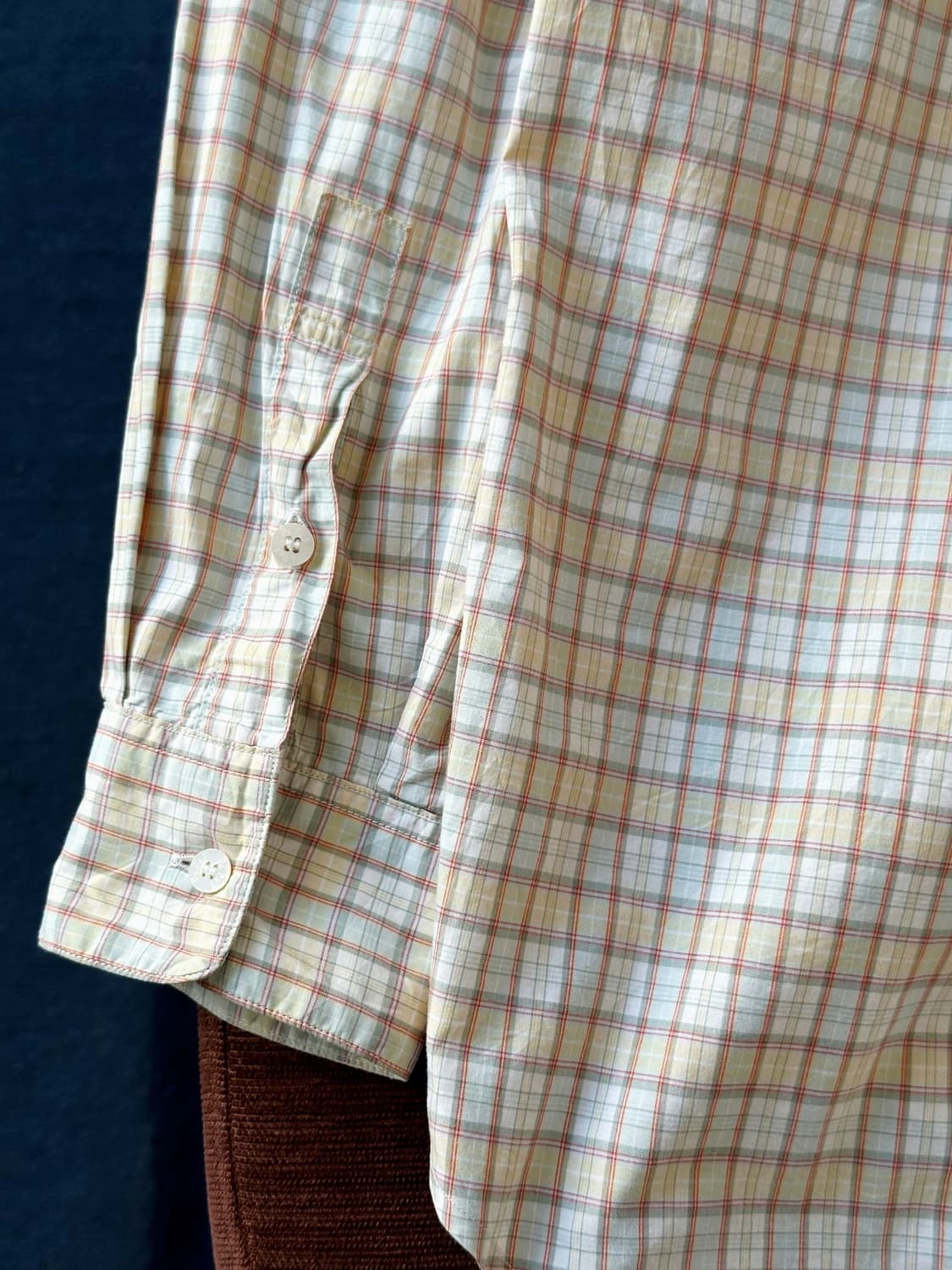 Light cotton big silhouette check shirt 상품이미지9