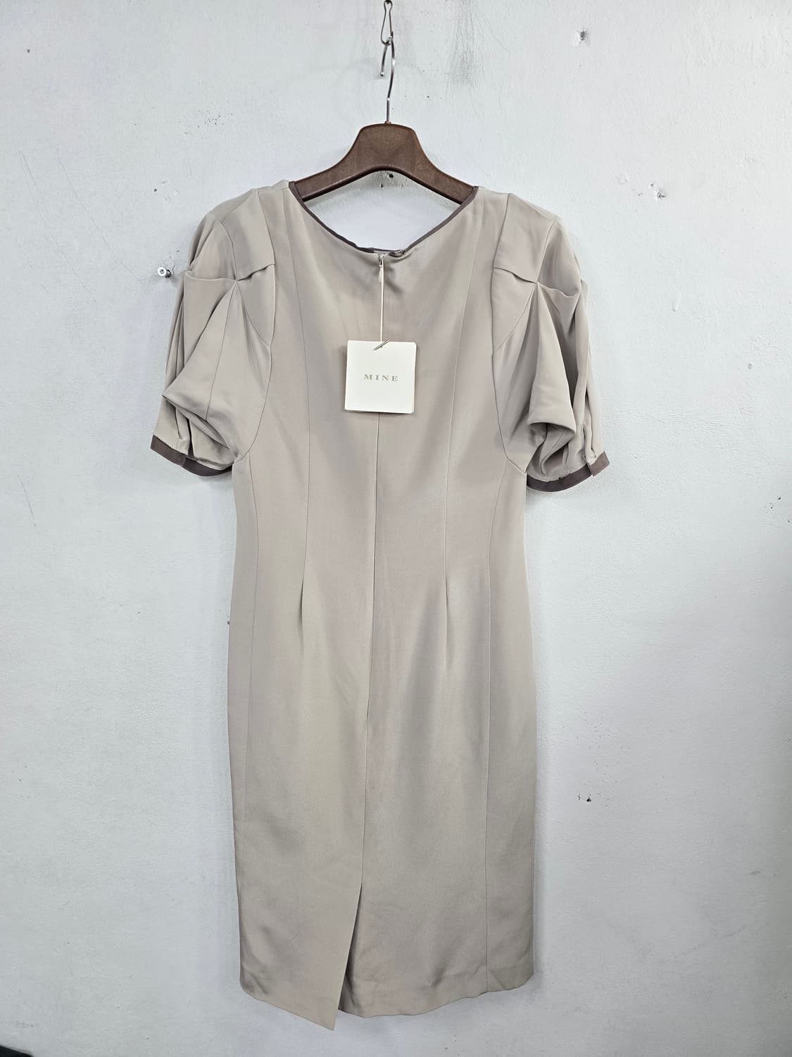 MINE 반팔 원피스 베이지 상품이미지2