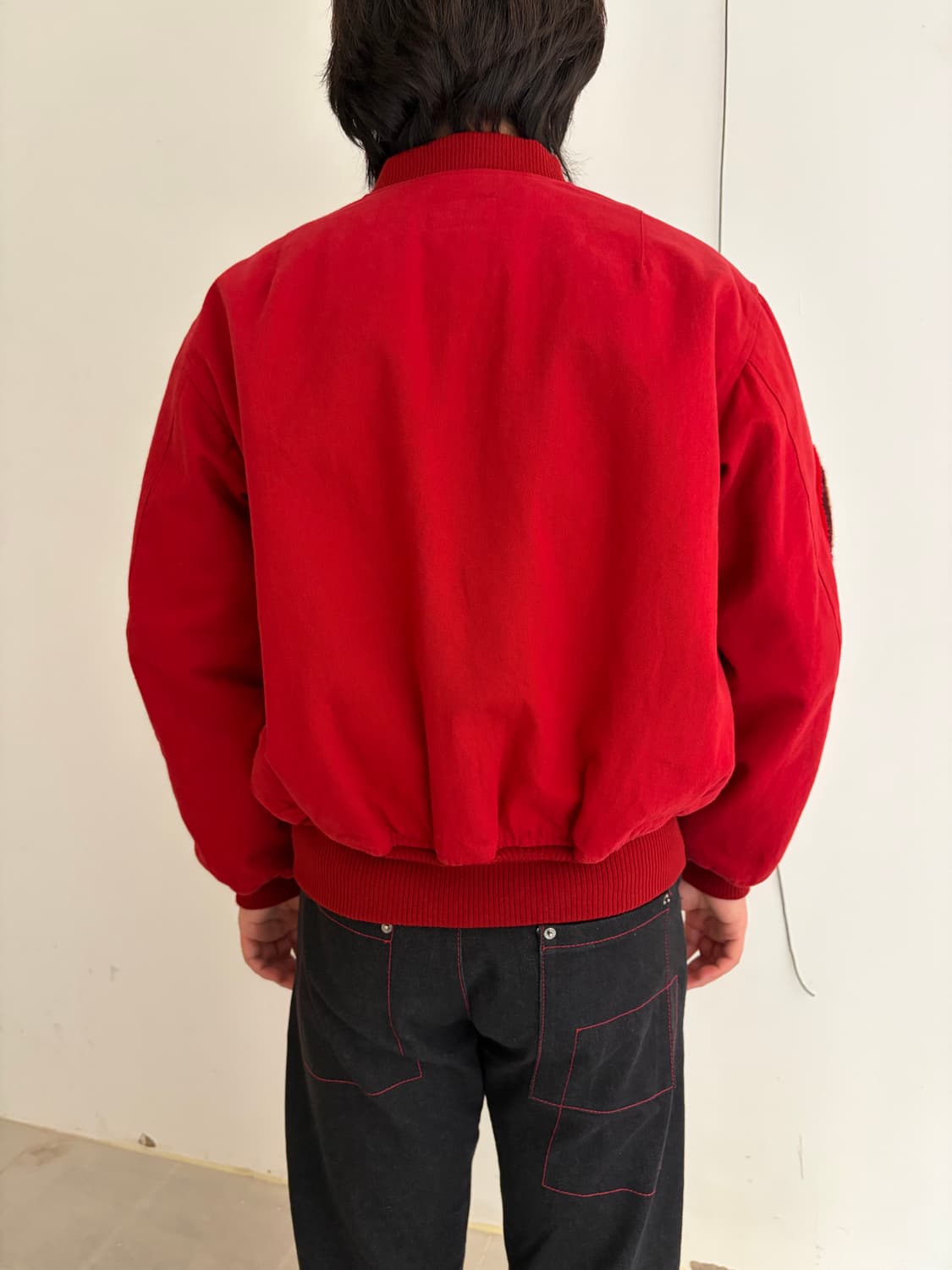90’s Pink House red patch bomber jacket 상품이미지10