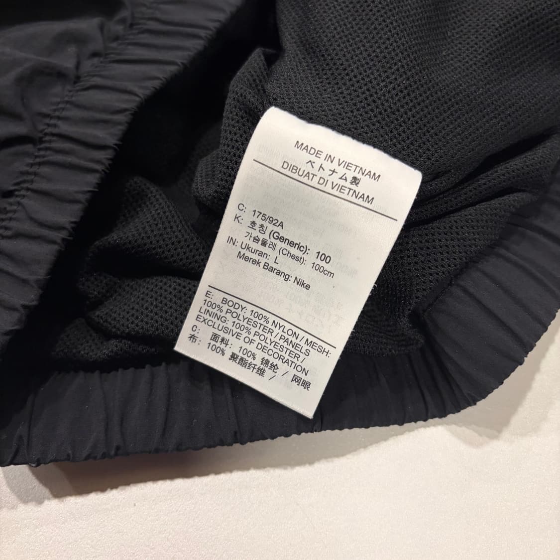 [L] 나이키 클럽 빅로고 블랙 바람막이 후드집업 D407 상품이미지6