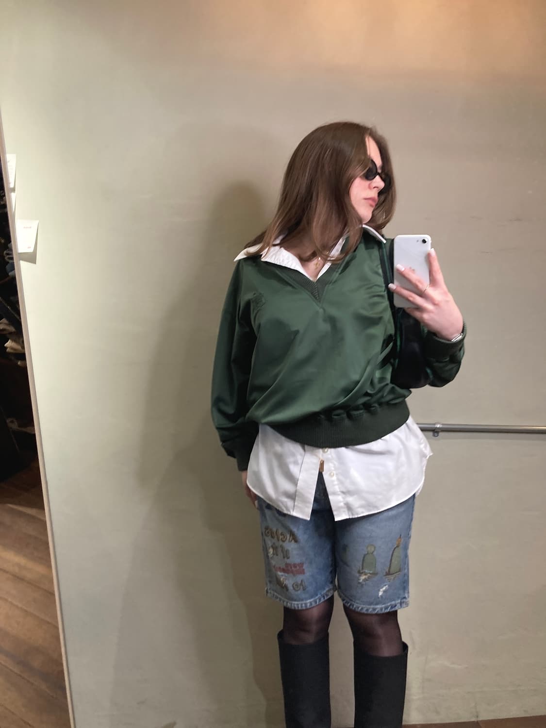프린팅 데님 하프 팬츠 상품이미지5