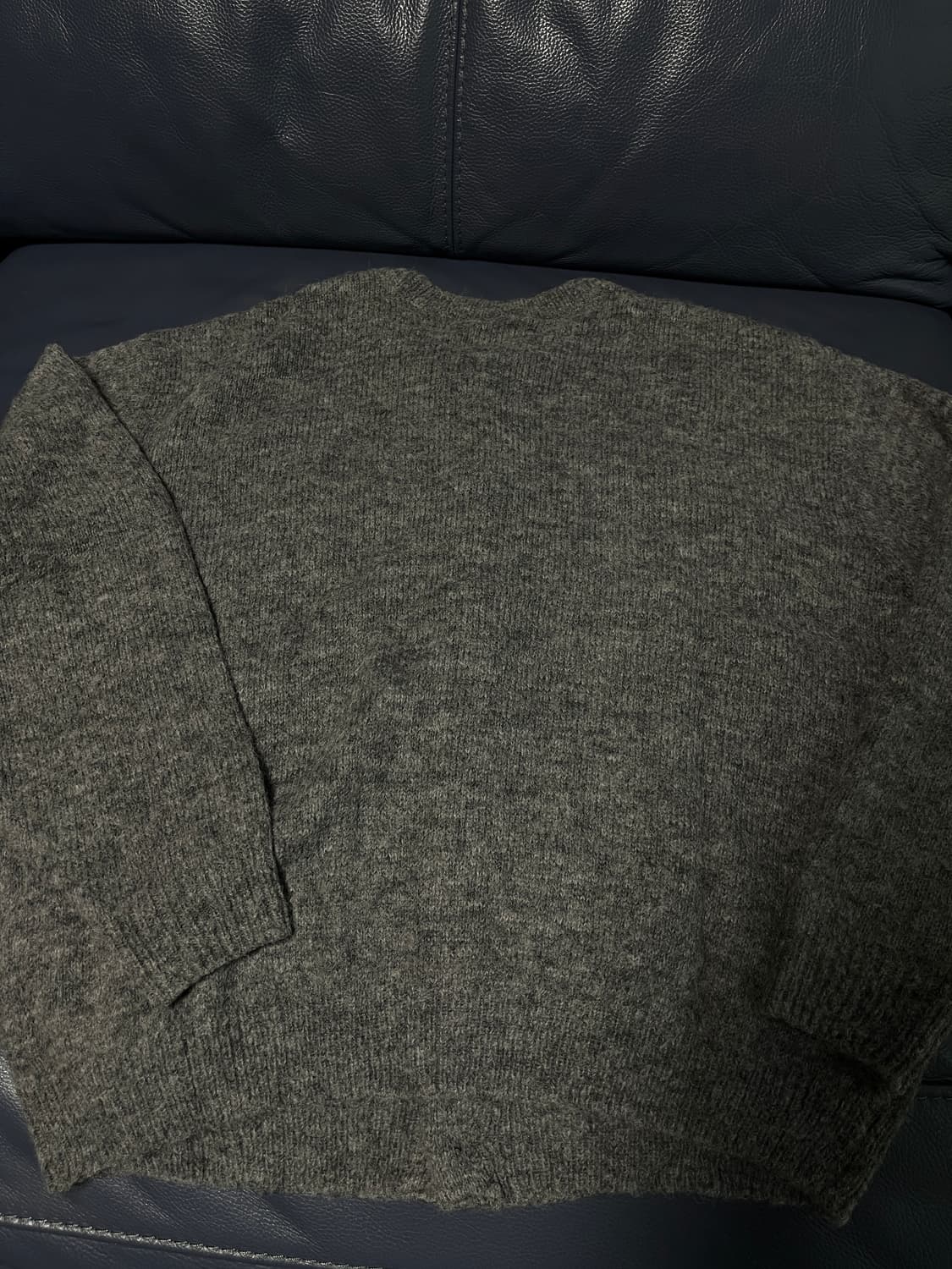 [M]STU 라운드넥 가디건 라이트 그레이 상품이미지2