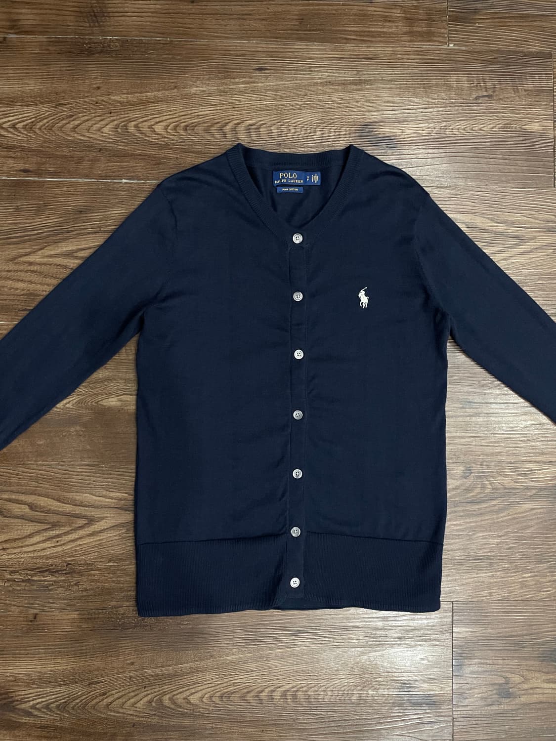 폴로 랄프로렌 피마코튼 가디건 네이비 상품이미지1
