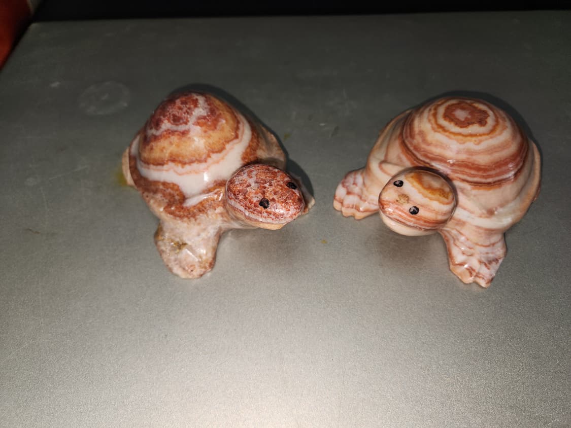 천연 옥돌 거북이 장식품 한쌍 상품이미지1