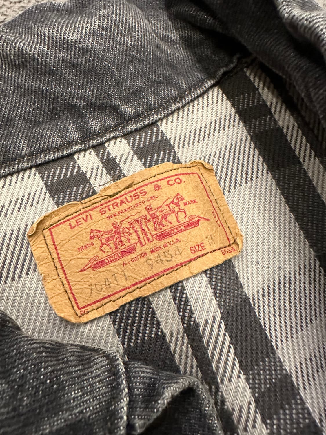 리바이스 90s 70411 버팔로체크 트러커 처분  상품이미지6