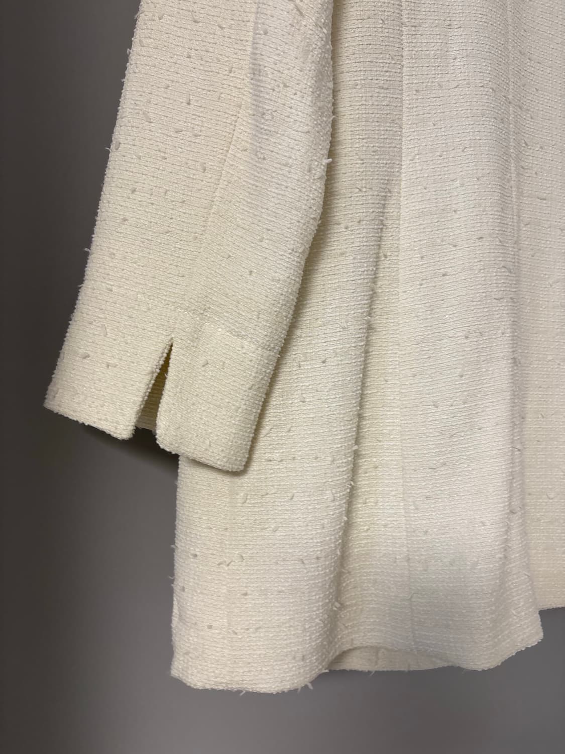 Ivory tweed one-piece jacket   상품이미지5