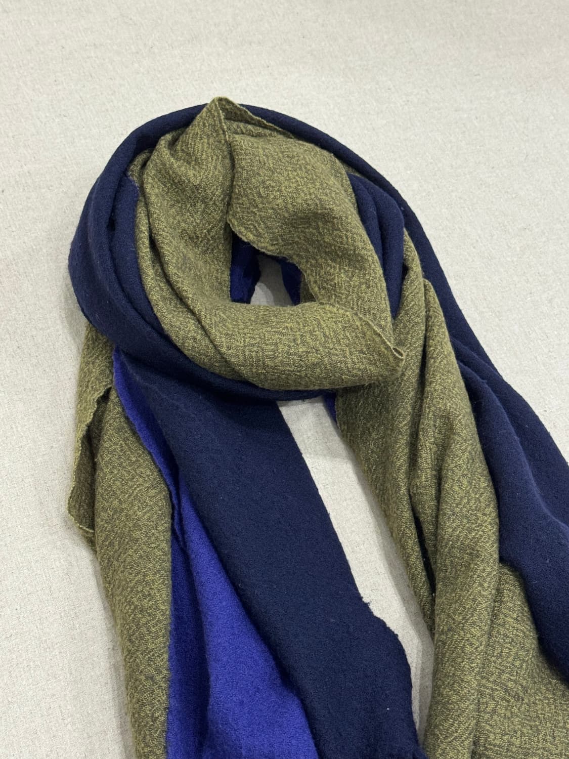 요지야마모토 트리플 레이어드 울 머플러 상품이미지3