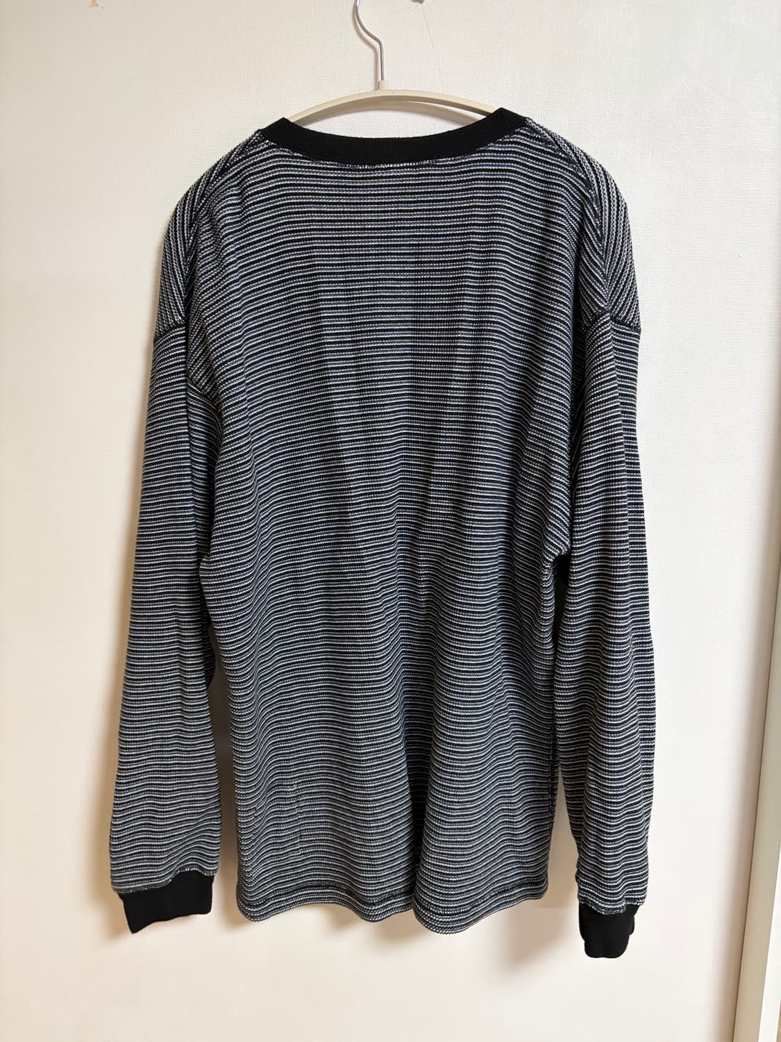 [M]카키스 와플 헨리넥 블랙 상품이미지3