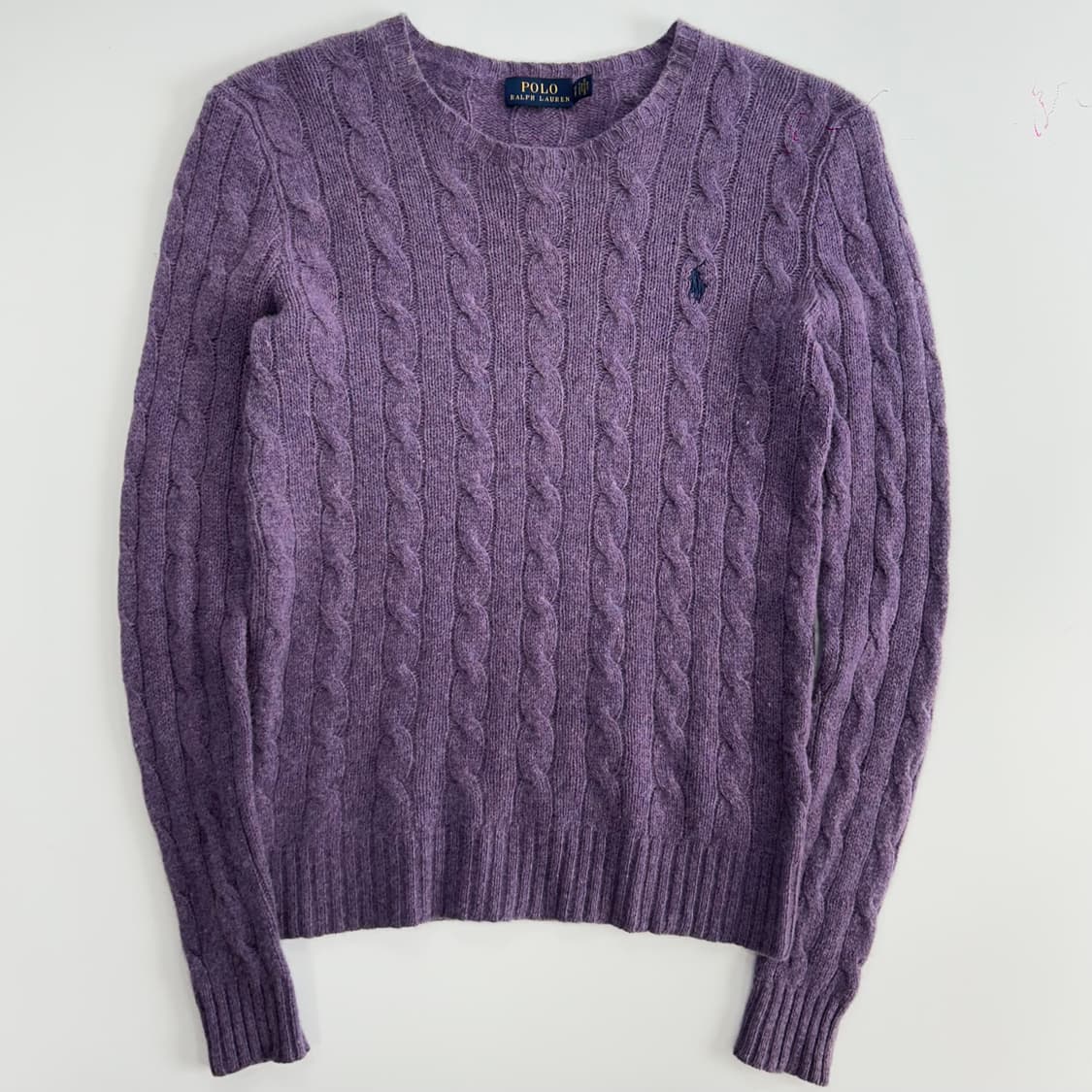 Polo Ralph Lauren 폴로 연보라 네이비포니 케이블 니트  상품이미지3
