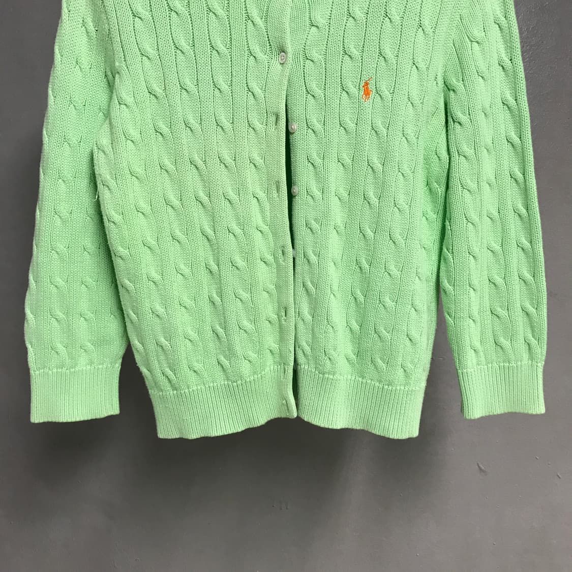 폴로 랄프로렌 케이블 니트 가디건 그린 L(W) 상품이미지3
