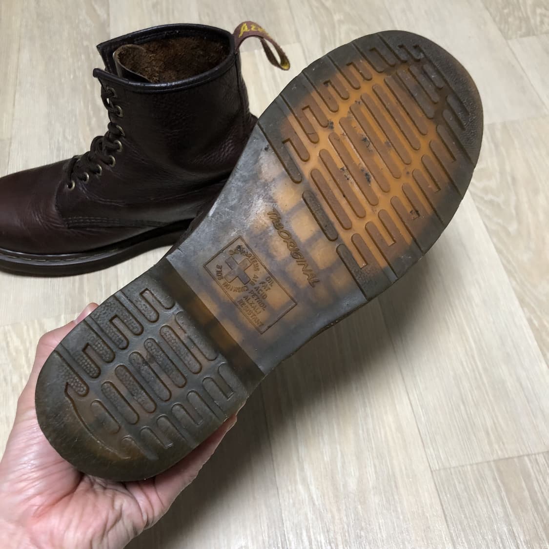 (280) 닥터마틴 Dr.martens 1460 8홀 부츠 브라운 레더 상품이미지4