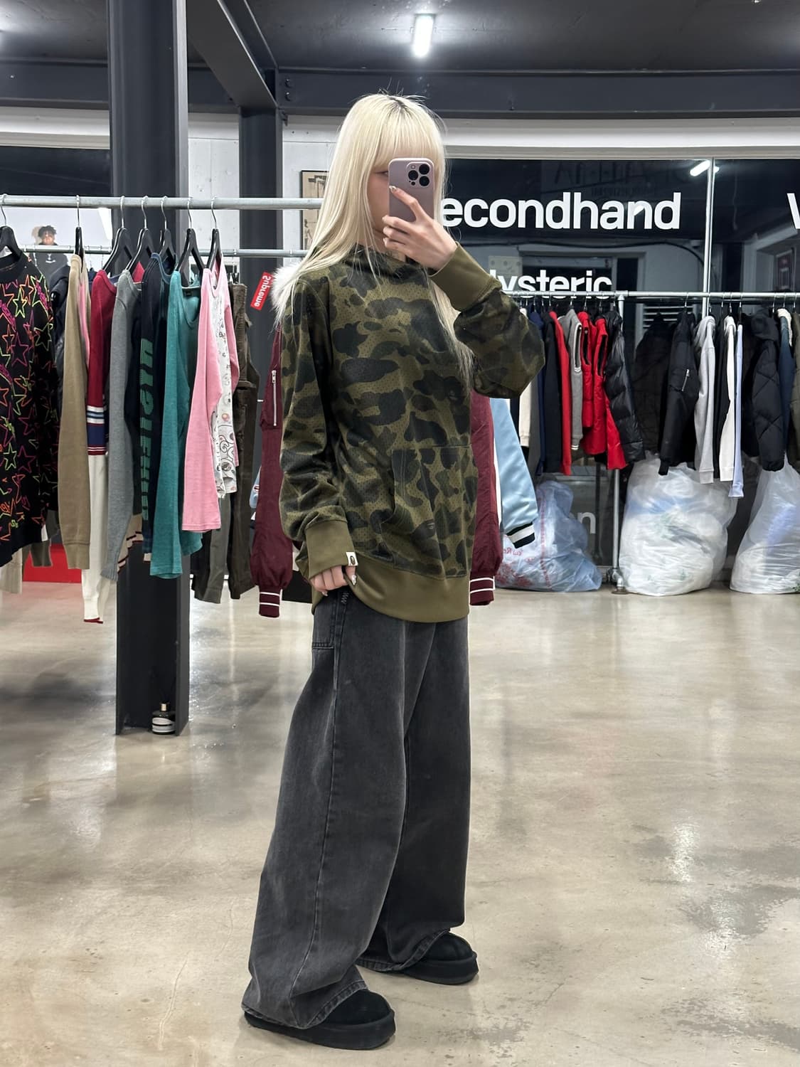 베이프 메쉬 카모 후드티 상품이미지3