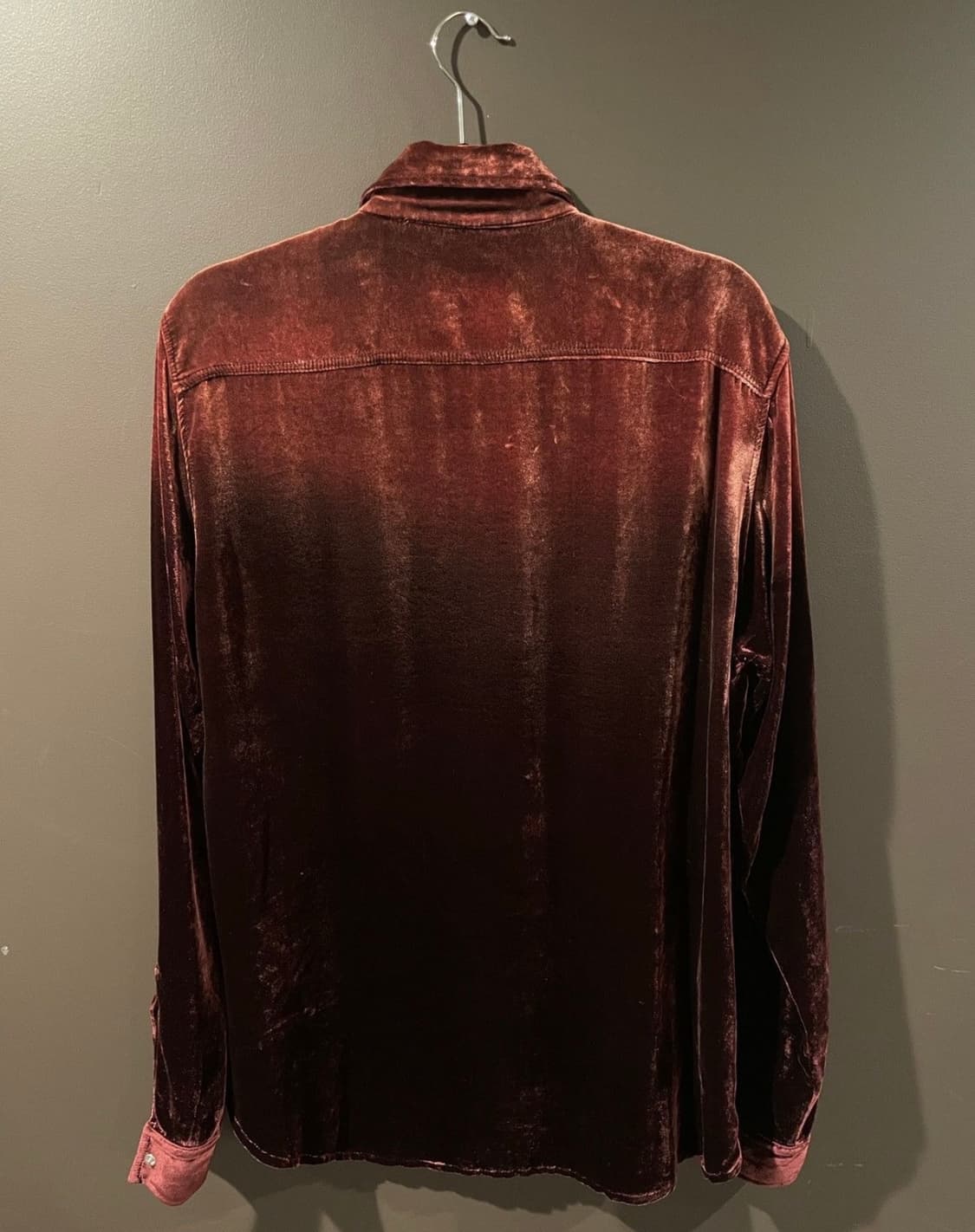 [강동원님 착용] 생로랑 20AW 벨벳 셔츠 상품이미지4