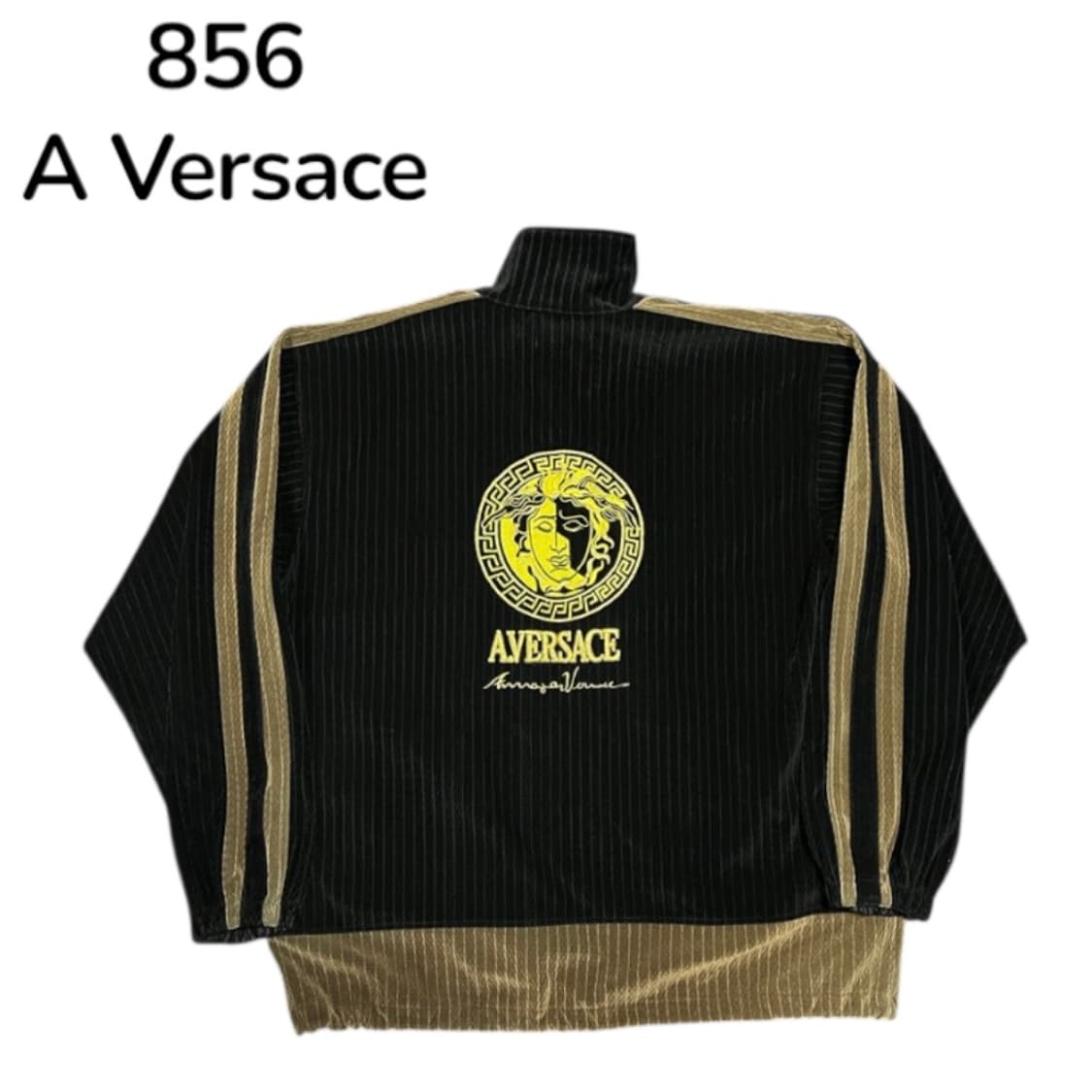 90s A Versace 베르사체 메두사 빅로고 자수 코듀로이 자켓 XL 상품이미지2