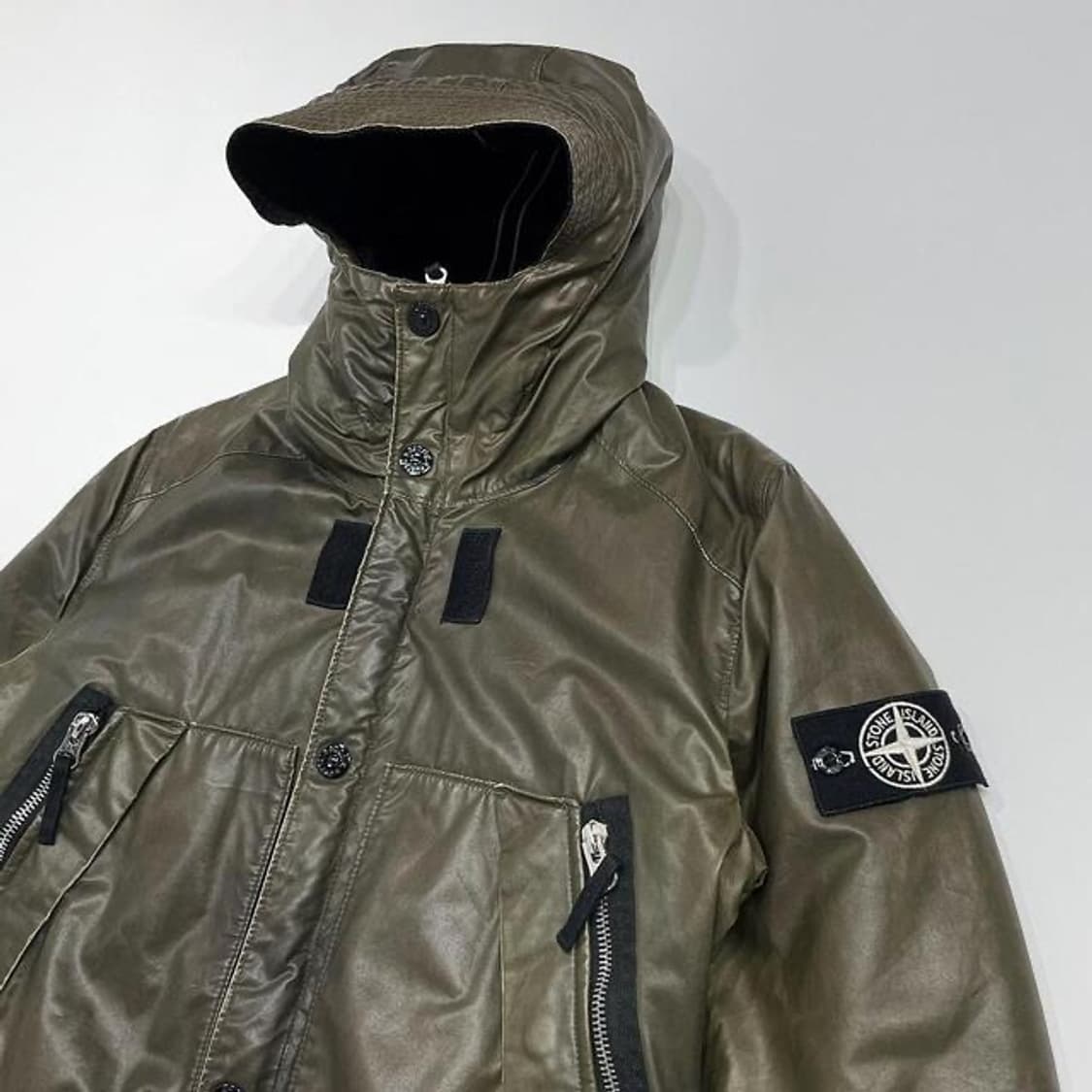 스톤아일랜드 10/11 왁스드 아이스2 봄버 자켓 (S 상품이미지2