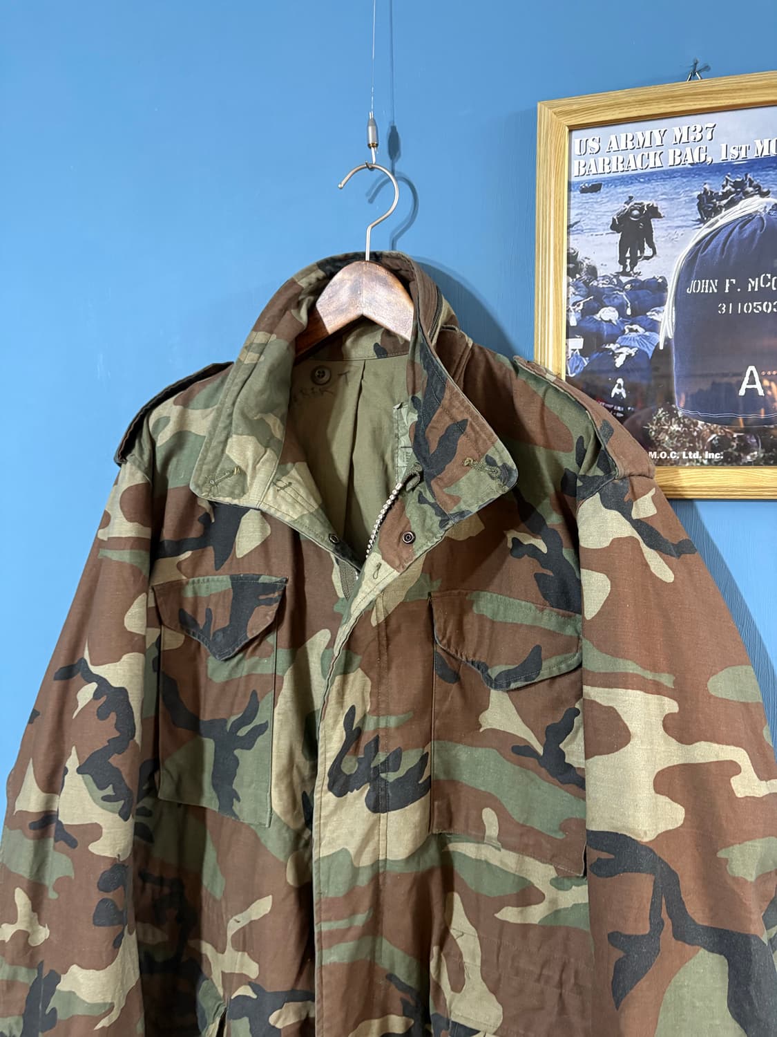 80‘s U.S Army Woodland Camo M-65 Field   상품이미지2