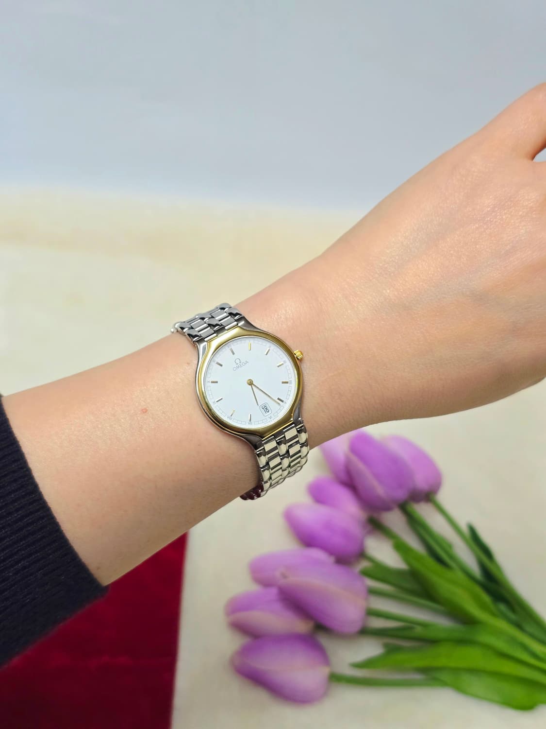 오메가드빌18k골드시계 31mm 남녀공용 정품 상품이미지3