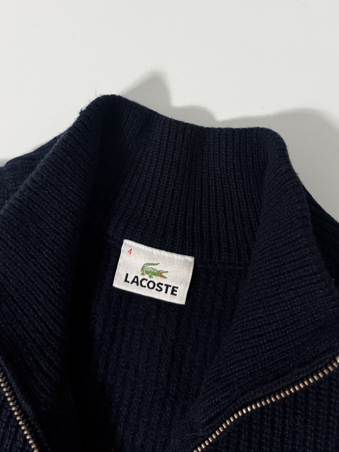 라코스테 루즈핏 딥네이비 니트 집업 상품이미지4
