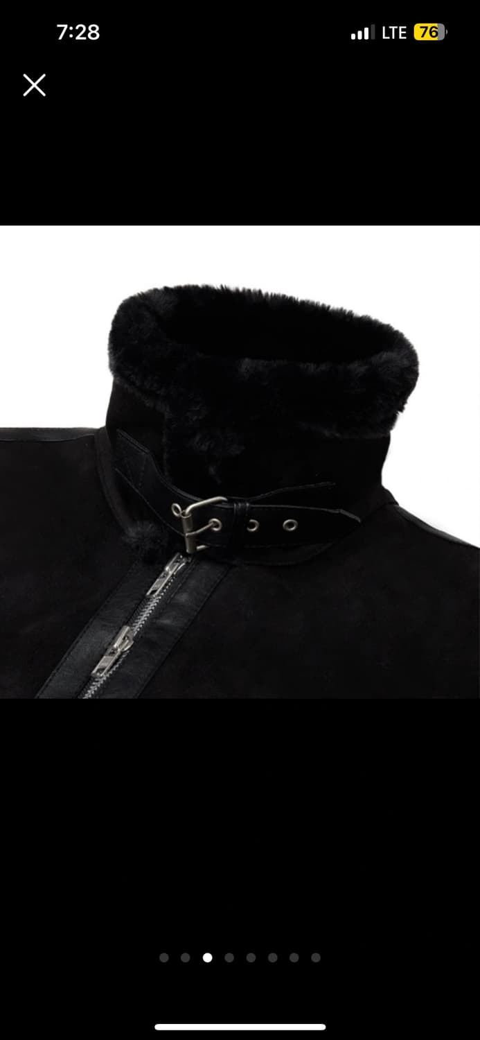 도프제이슨 솔리드 스웨이드 무톤 자켓 블랙 L 상품이미지3