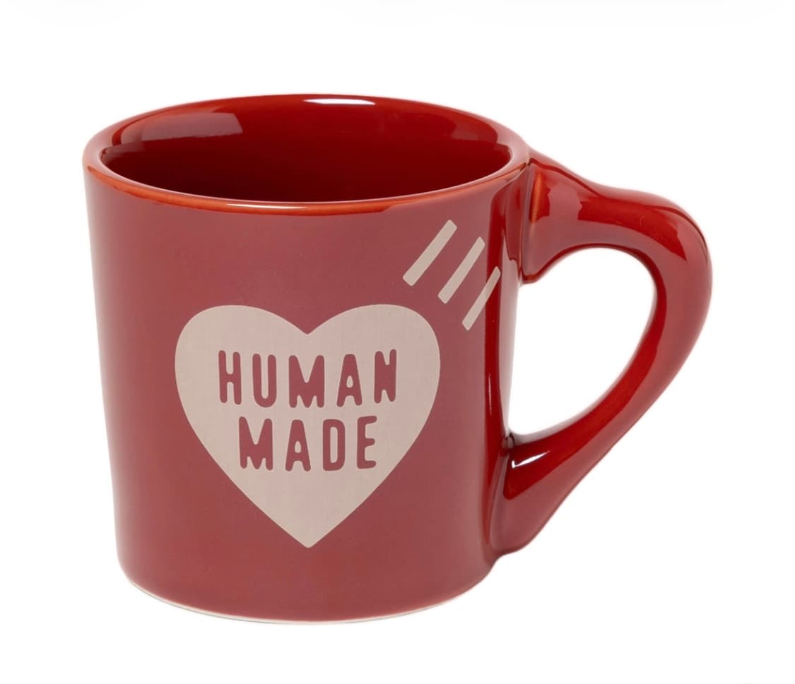 휴먼 메이드 커피 머그 컵 레드 머그컵 캠핑 소품 커피잔 상품이미지1