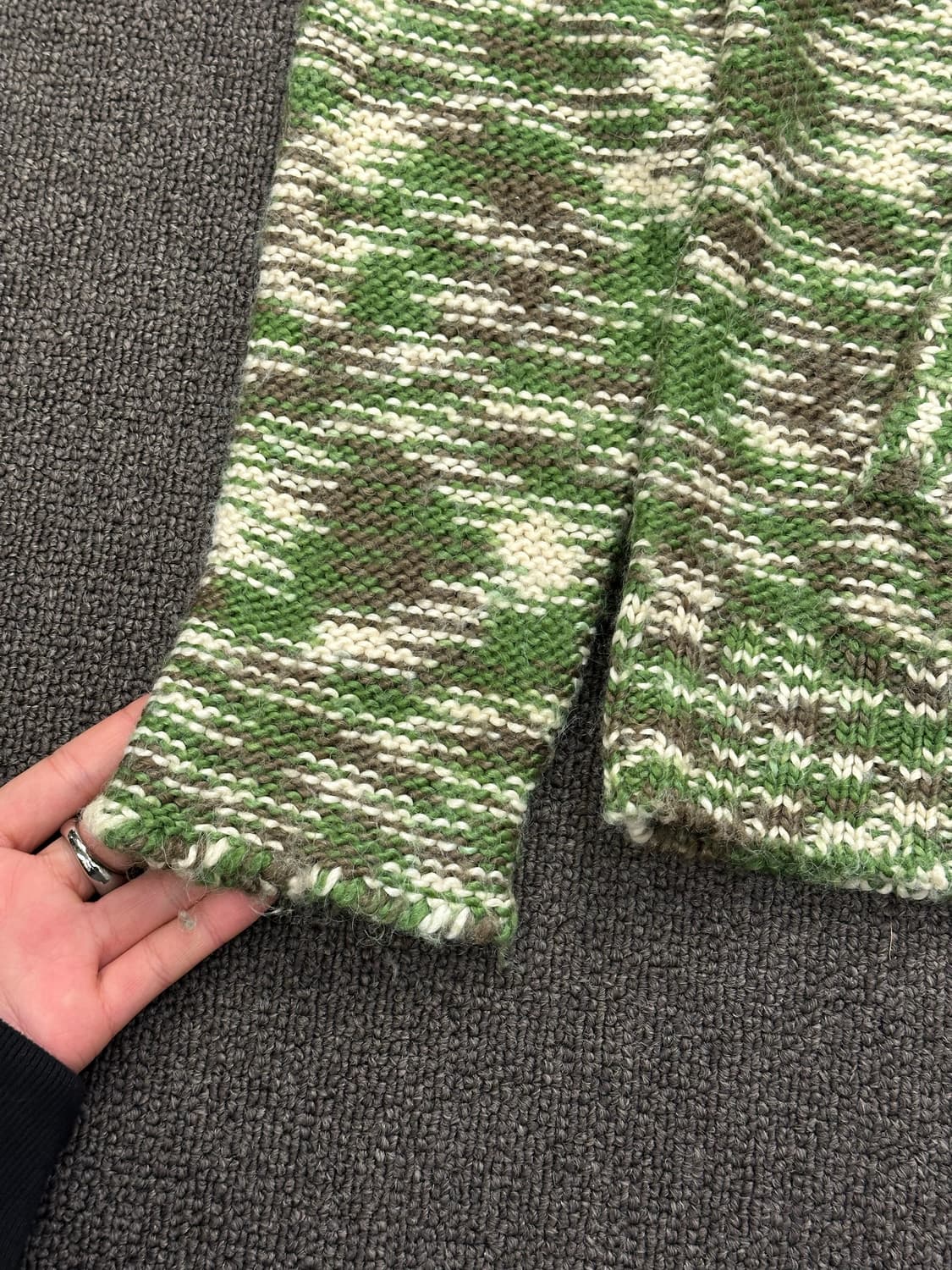 OS)Japanese vintage 니트 후드집업 상품이미지3