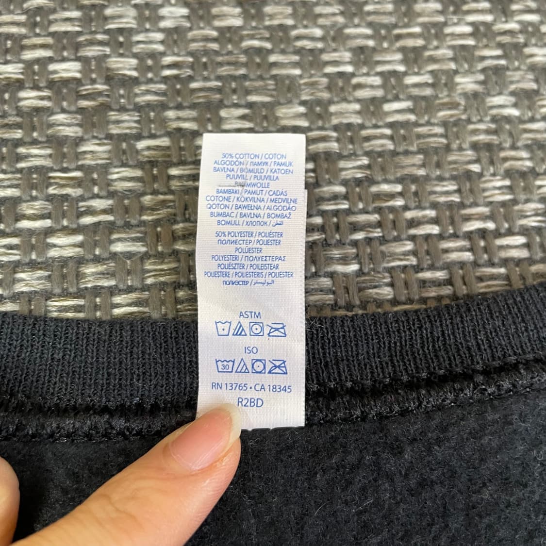 빈티지 블랙 프린팅 기모 맨투맨 스웻셔츠 S 상품이미지8